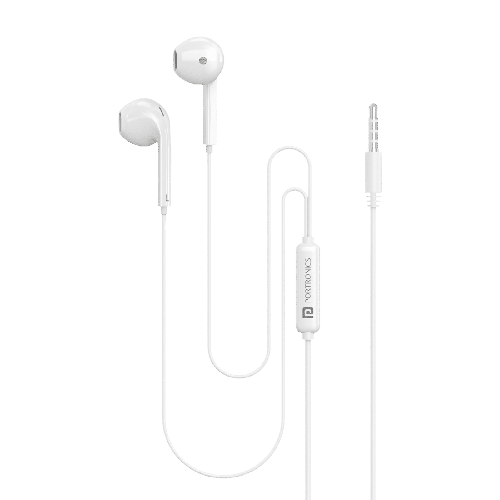 PORTRONICS Conch Beta Wired Earphone with Mic (In Ear, White)_1