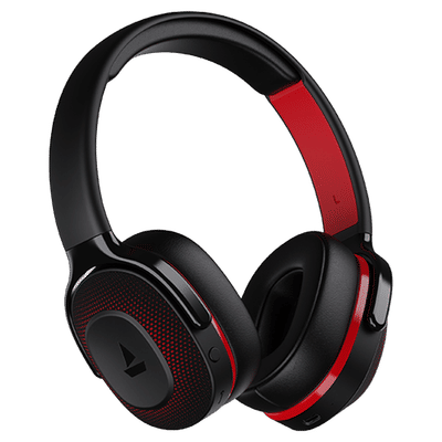 boAt Rockerz 425 Bluetooth Headphone with Mic (Environmental Noise Cancellation, Over Ear, Active Black)