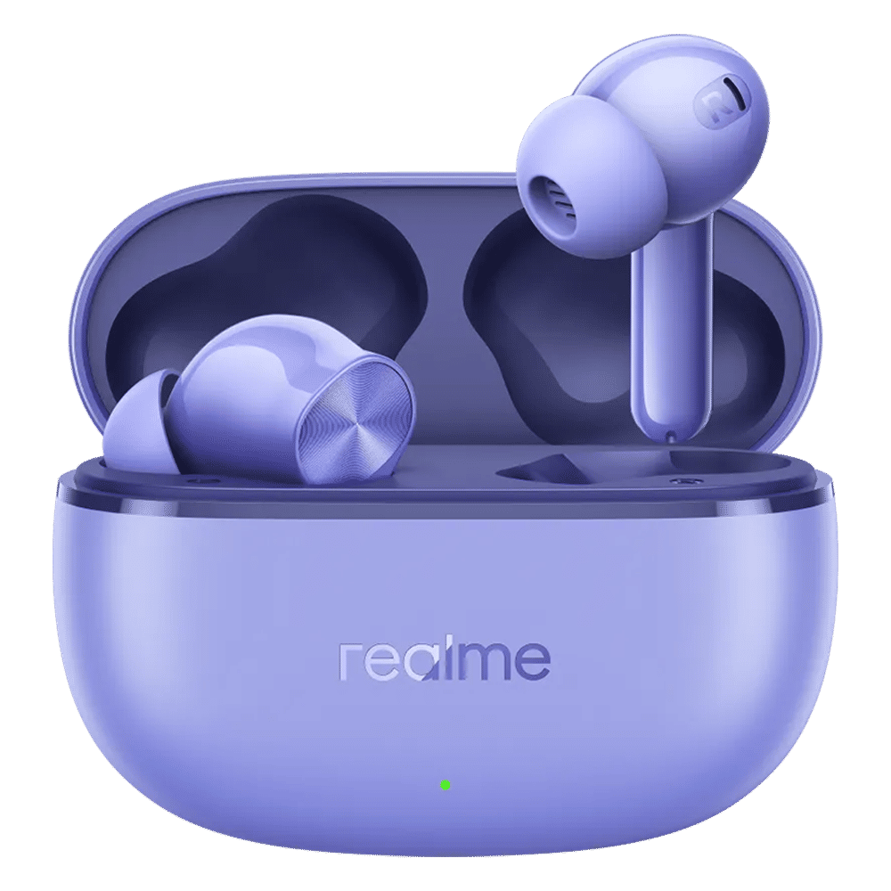 realme Buds T200 Lite TWS Earbuds with Environmental Noise Cancellation (IPX4 Water Resistant, Dual Device Connection, Aurora Purple) realme Buds T200 Lite TWS Earbuds with Environmental Noise Cancellation (IPX4 Water Resistant, Dual Device Connection, Aurora Purple)_1
