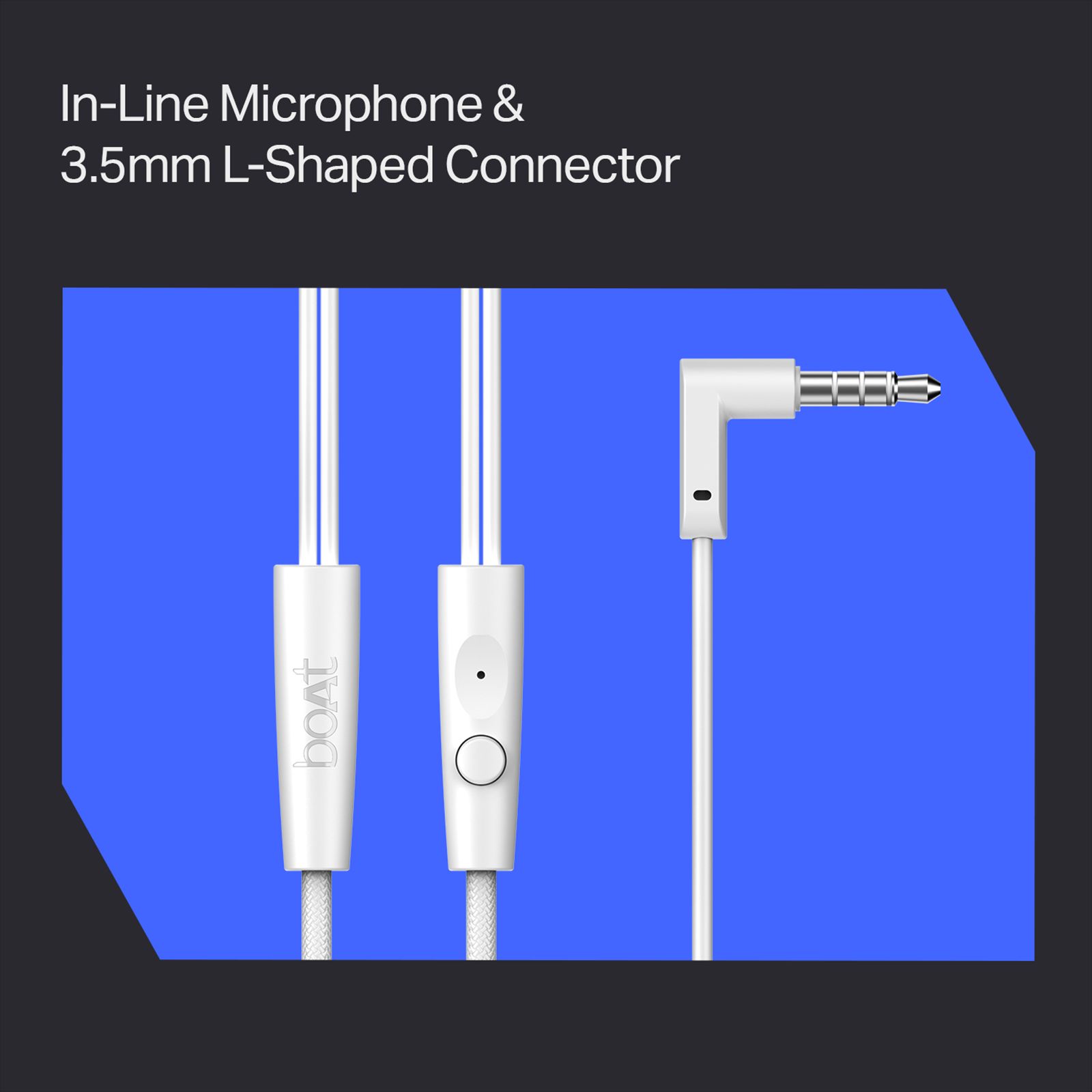 boAt BassHeads 212L Wired Earphone with Mic (3.5mm L-Shaped Connector, In Ear, Active White) boAt BassHeads 212L Wired Earphone with Mic (3.5mm L-Shaped Connector, In Ear, Active White)_5