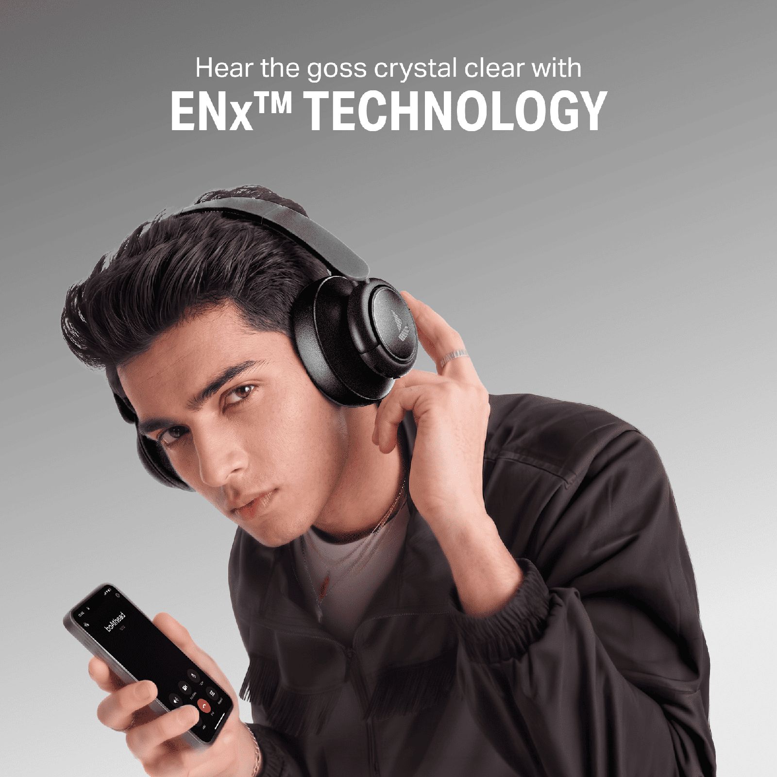 boAt Rockerz Plus 450 PA0056 Bluetooth Headphone with Mic (Hybrid Active Noise Cancellation, Over Ear, Black Sabre) boAt Rockerz Plus 450 PA0056 Bluetooth Headphone with Mic (Hybrid Active Noise Cancellation, Over Ear, Black Sabre)_5