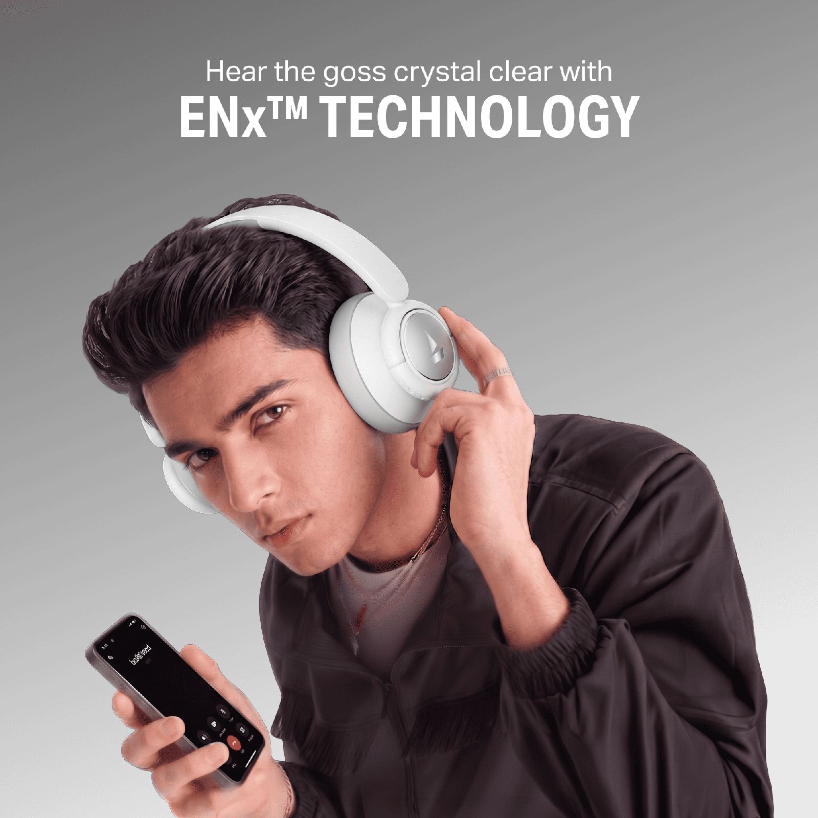 boAt Rockerz Plus 450 PA0056 Bluetooth Headphone with Mic (Hybrid Active Noise Cancellation, Over Ear, White Sabre)_6