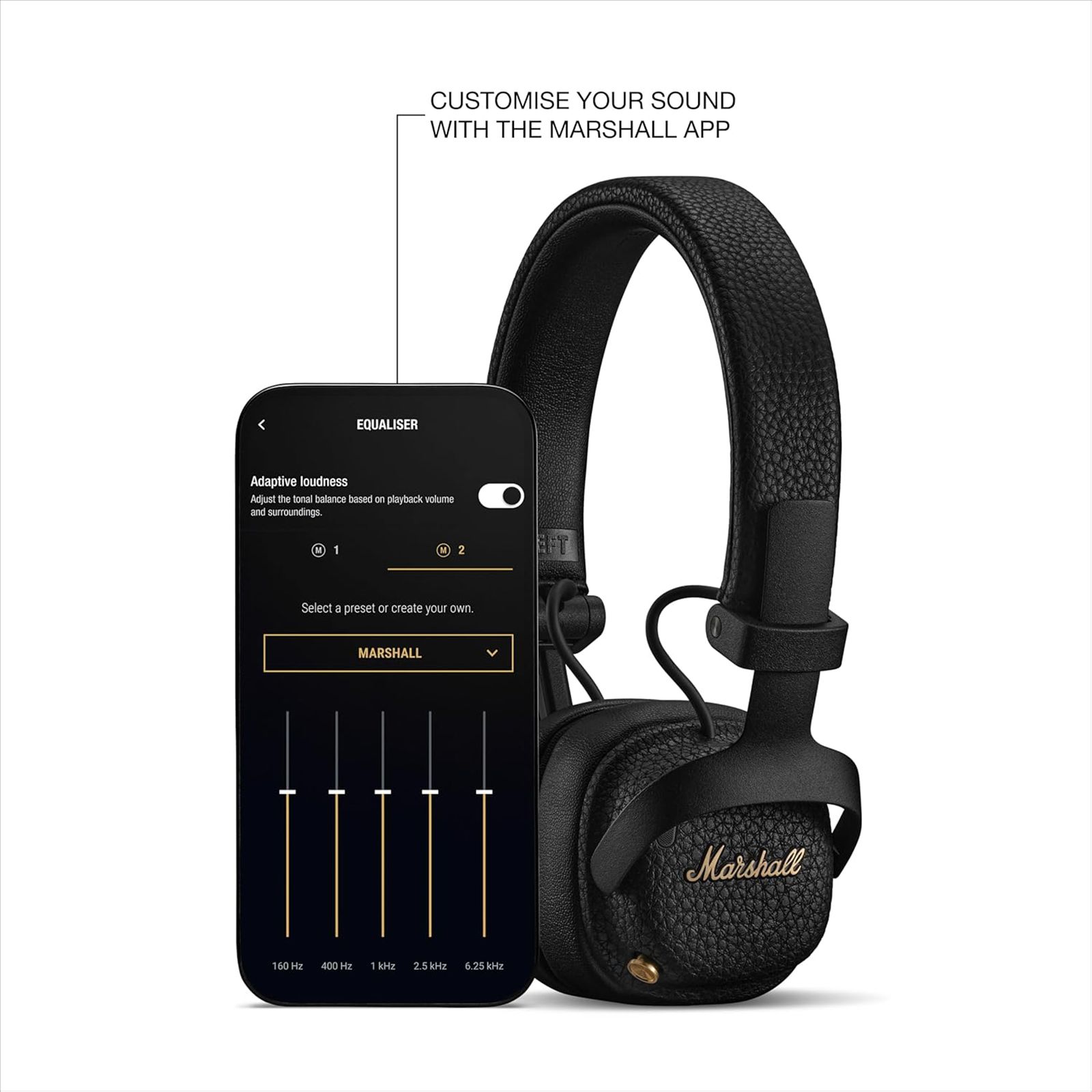 Marshall Milton MS-MILTON ANC Bluetooth Headphone with Mic(Surround Sound, On Ear, Black) Marshall Milton MS-MILTON ANC Bluetooth Headphone with Mic(Surround Sound, On Ear, Black)_4