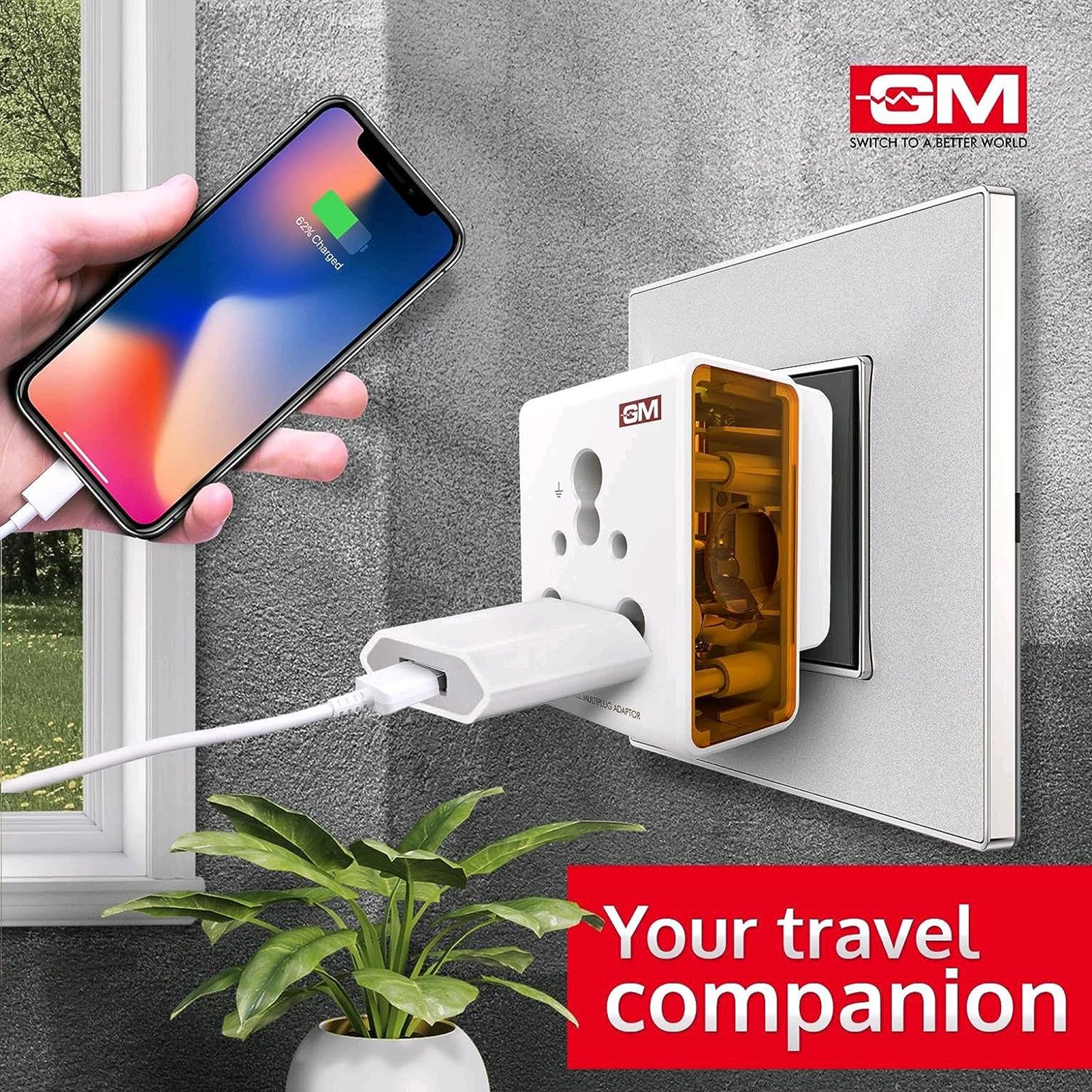 GM Modular 16 Amp 3 Pin Multi Plug Adapter (3050, Black)_7