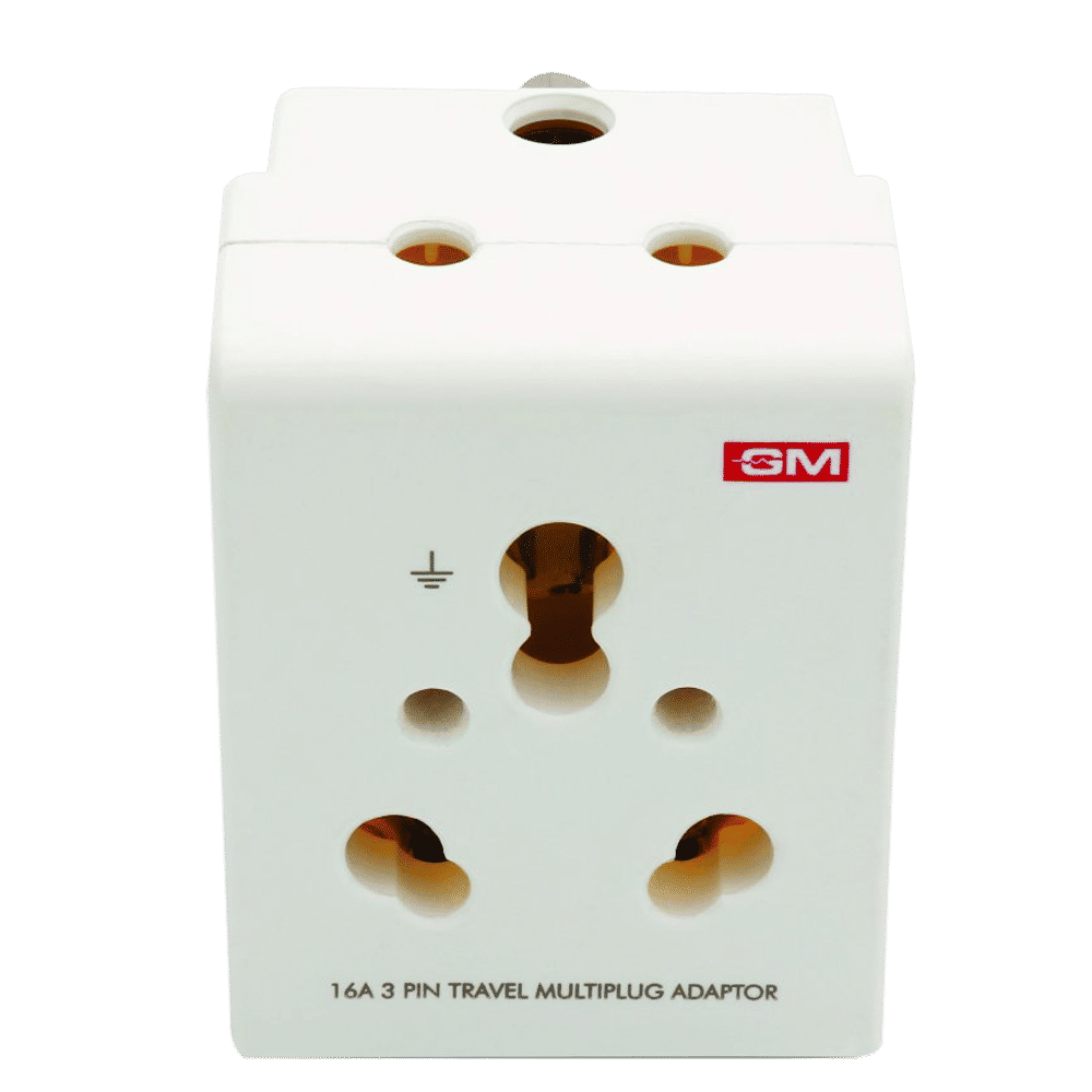 GM Modular 16 Amp 3 Pin Multi Plug Adapter (3050, Black)_2