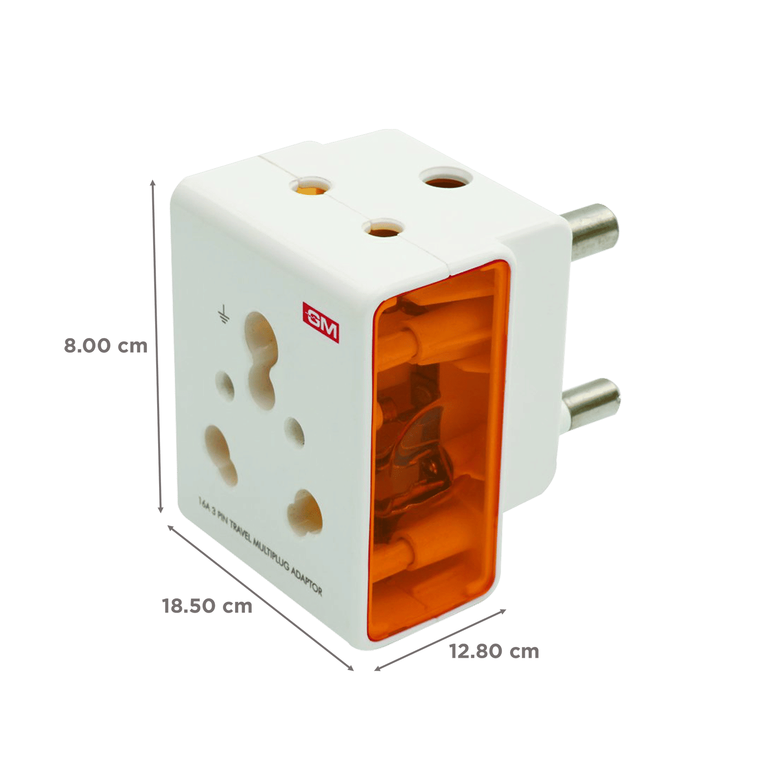 GM Modular 16 Amp 3 Pin Multi Plug Adapter (3050, Black)_3