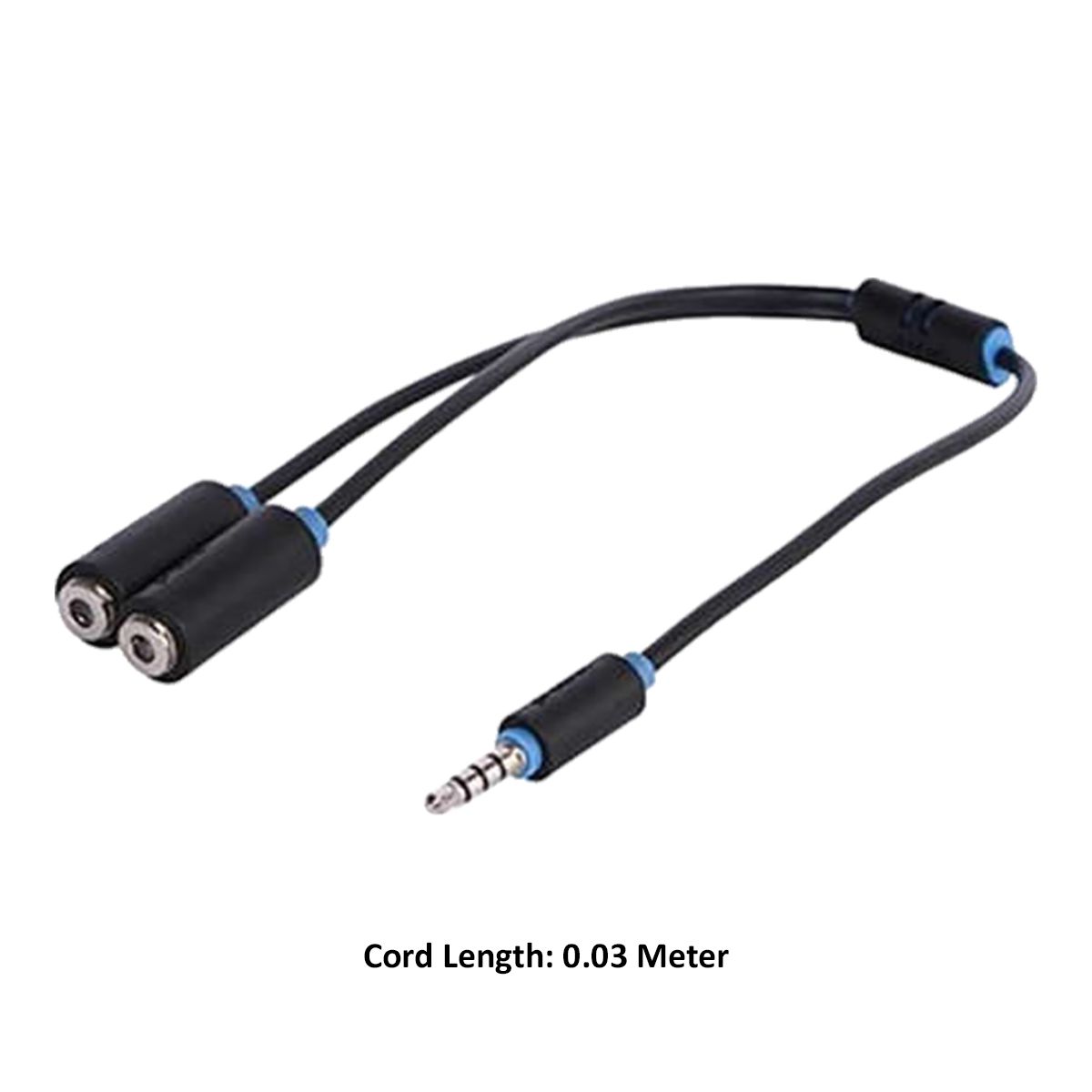 ultraprolink 3.5mm Stereo to 3.5mm Stereo 2-in-1 Cable (Y-Shaped Design, Black) ultraprolink 3.5mm Stereo to 3.5mm Stereo 2-in-1 Cable (Y-Shaped Design, Black)_4
