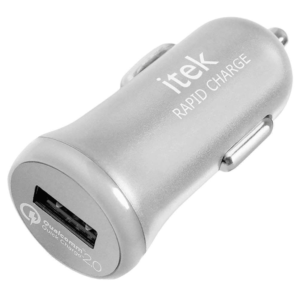itek CCH003_SL Single USB Port Car Charging Adapter (Rapid Charge Technology, Silver) itek CCH003_SL Single USB Port Car Charging Adapter (Rapid Charge Technology, Silver)_1