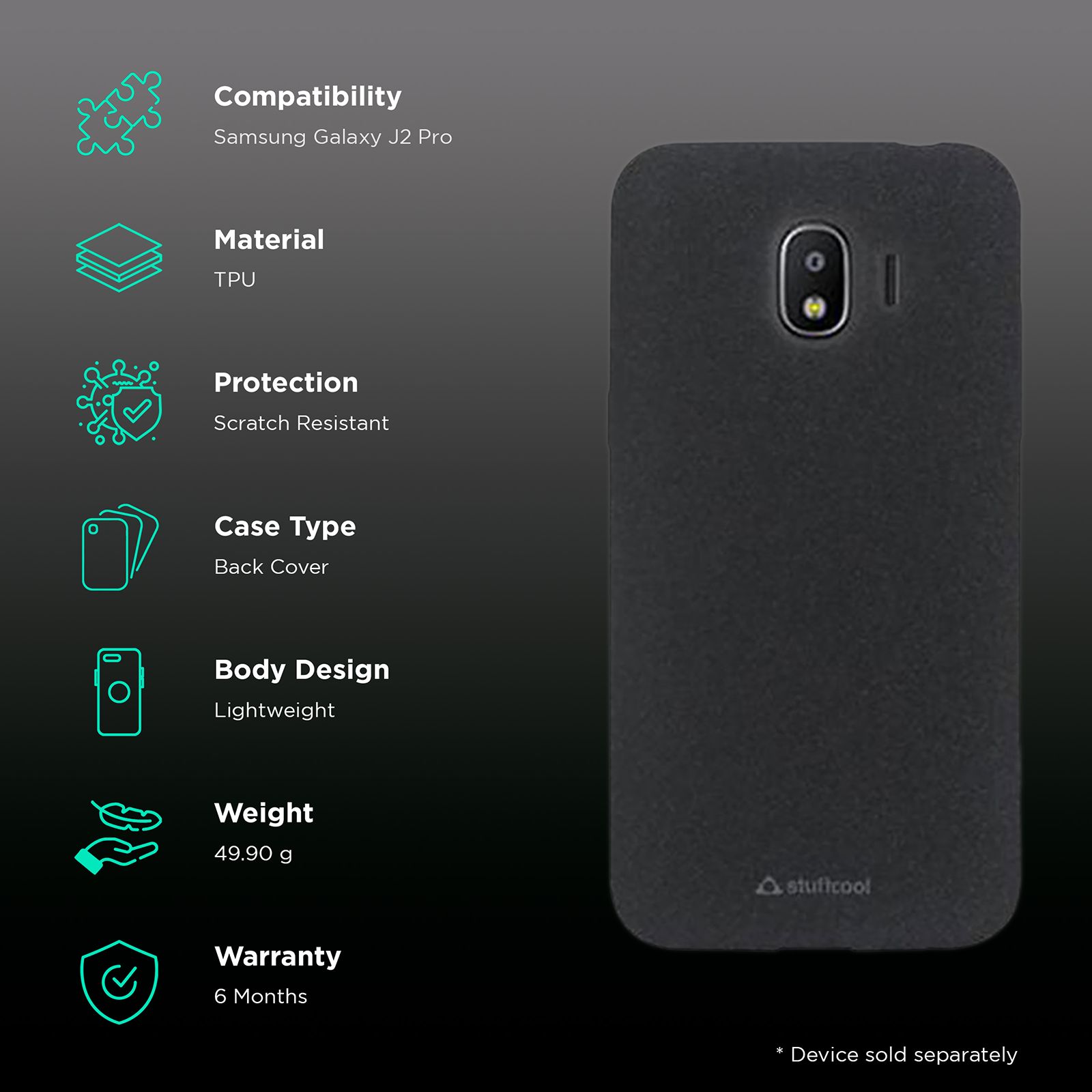stuffcool Sable Sandy TPU Back Cover for Samsung Galaxy J2 Pro (Camera Protection, Multicolor) stuffcool Sable Sandy TPU Back Cover for Samsung Galaxy J2 Pro (Camera Protection, Multicolor)_2