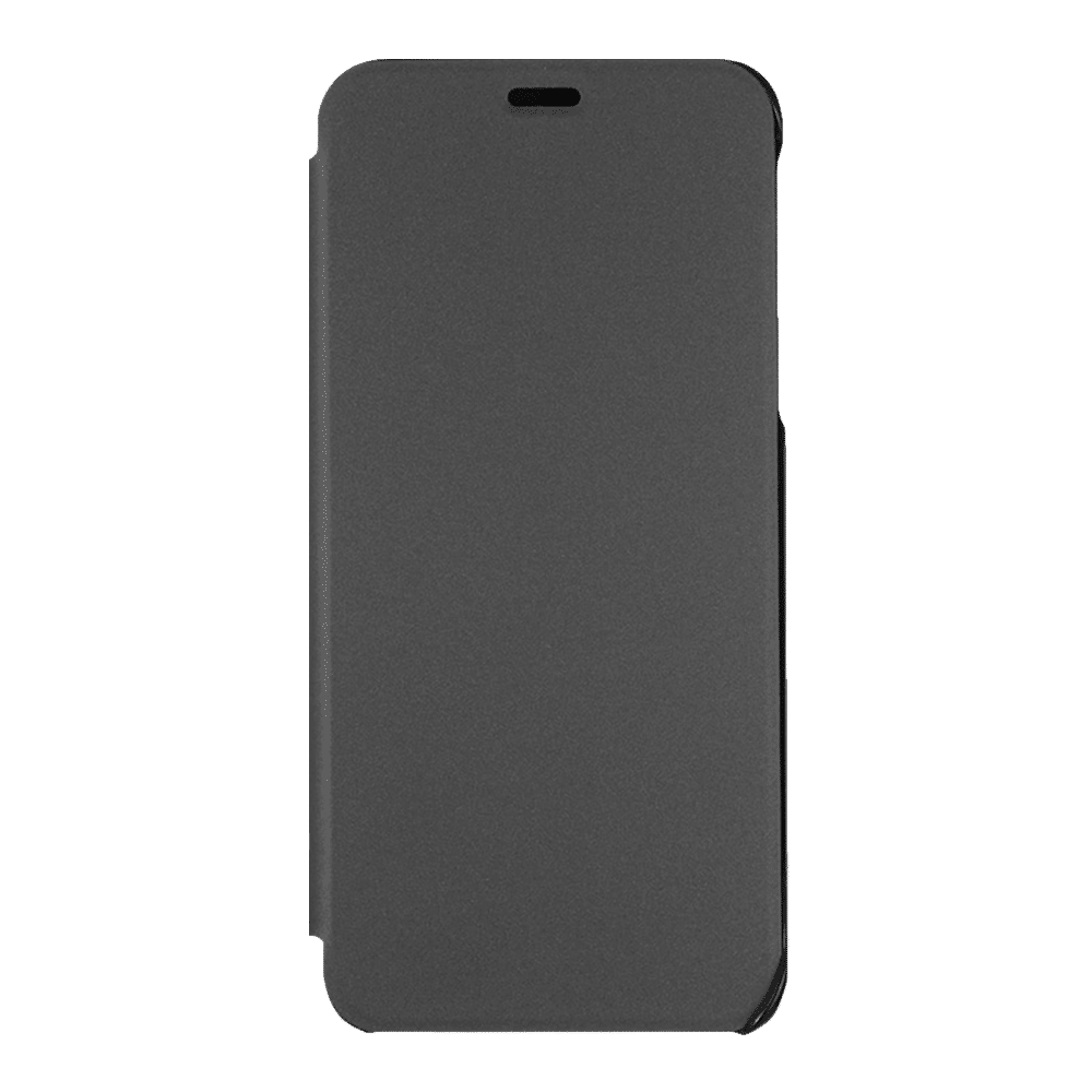 SAMSUNG Polycarbonate & Polyurethane Flip Cover for SAMSUNG Galaxy J6 (Anti Slip Grip, Black) SAMSUNG Polycarbonate & Polyurethane Flip Cover for SAMSUNG Galaxy J6 (Anti Slip Grip, Black)_1