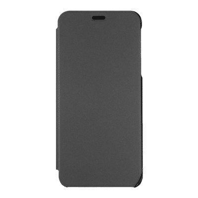 SAMSUNG Polycarbonate & Polyurethane Flip Cover for SAMSUNG Galaxy J6 (Anti Slip Grip, Black)