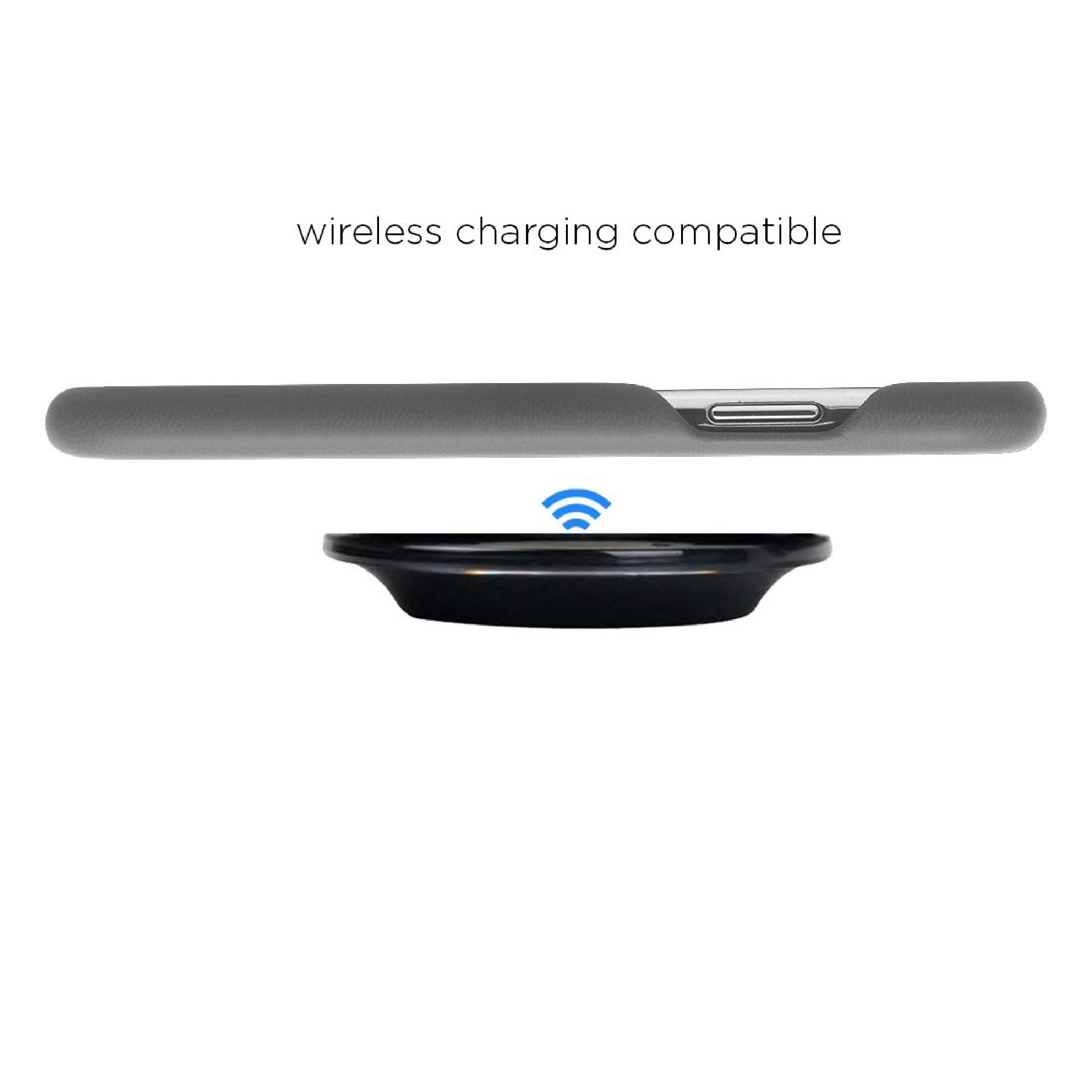 stuffcool Joli Faux Leather Back Cover for Apple iPhone XS Max (Wireless Charging Compatible, Grey)_7