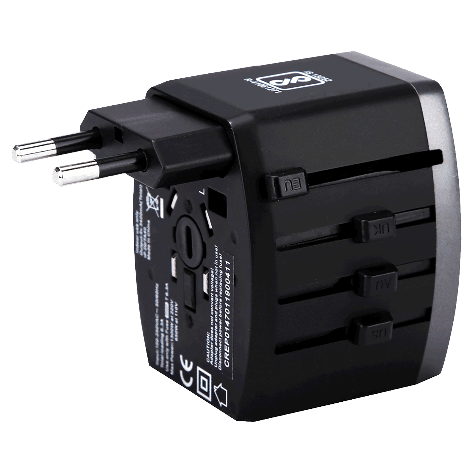 Croma Type A & Type C 4-Port Charger (Adapter Only, AC Outlet With Safety Shutter, Black)_4