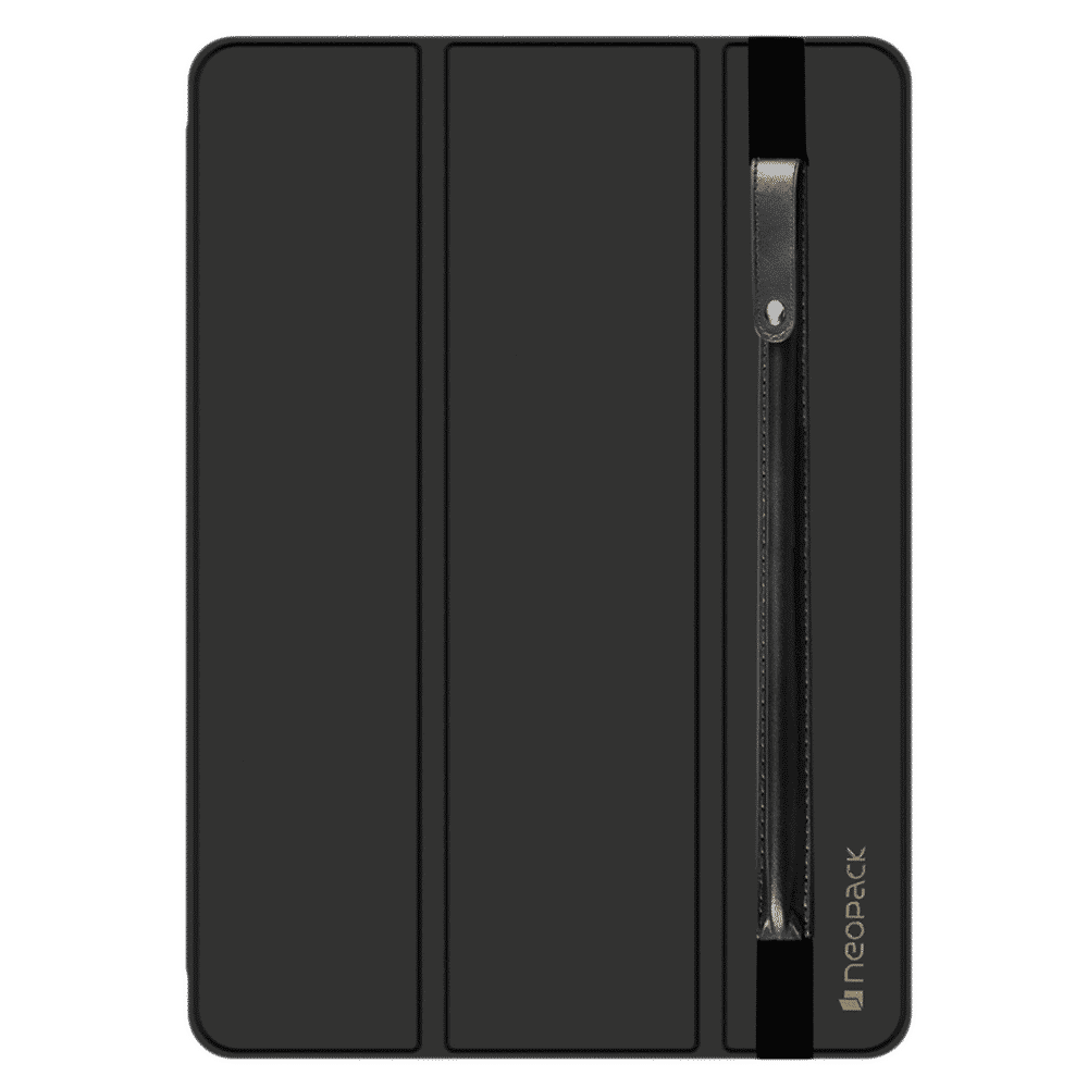 neopack Trifold Smart Delta Polyurethane Flip Cover for Apple iPad Pro 11 inch with Apple Pencil Holder (Auto Stand-by Mode, Black) neopack Trifold Smart Delta Polyurethane Flip Cover for Apple iPad Pro 11 inch with Apple Pencil Holder (Auto Stand-by Mode, Black)_1