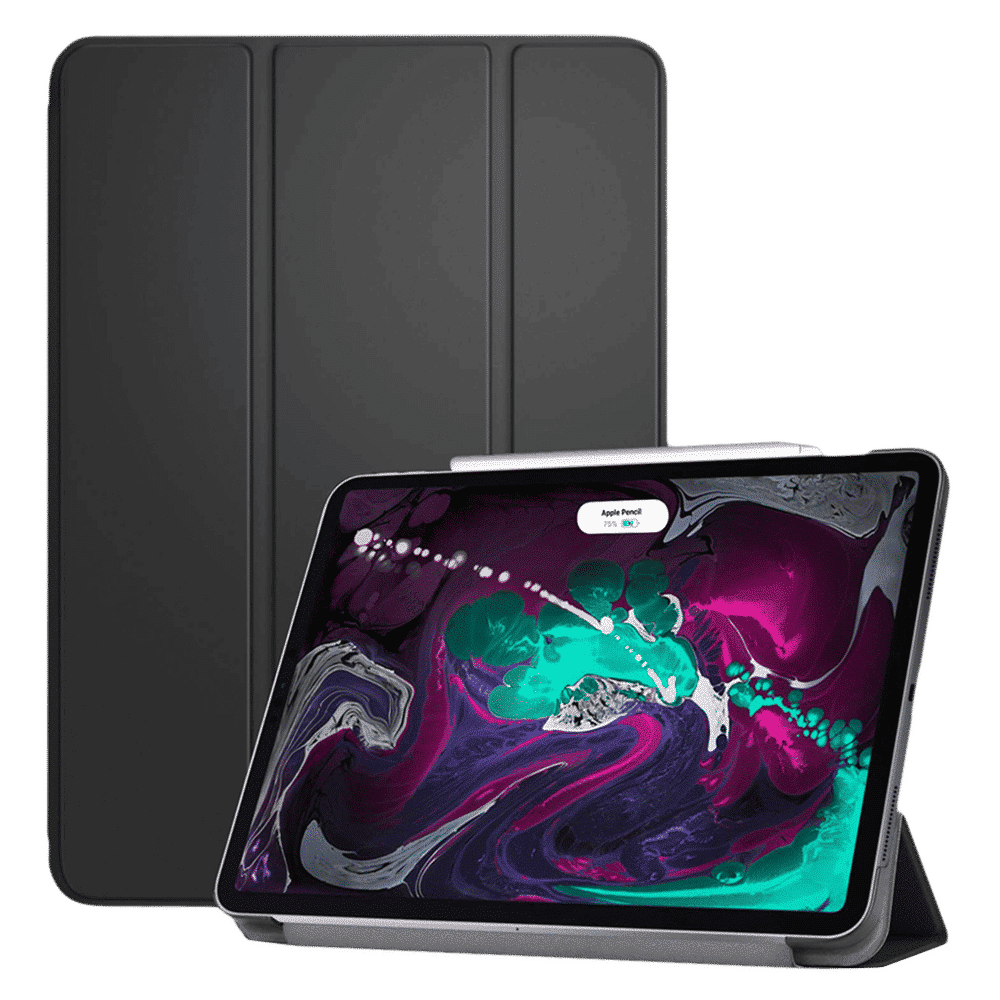neopack Trifold Smart Delta Polyurethane Flip Cover for Apple iPad Pro 11 inch with Apple Pencil Holder (Auto Stand-by Mode, Black) neopack Trifold Smart Delta Polyurethane Flip Cover for Apple iPad Pro 11 inch with Apple Pencil Holder (Auto Stand-by Mode, Black)_6