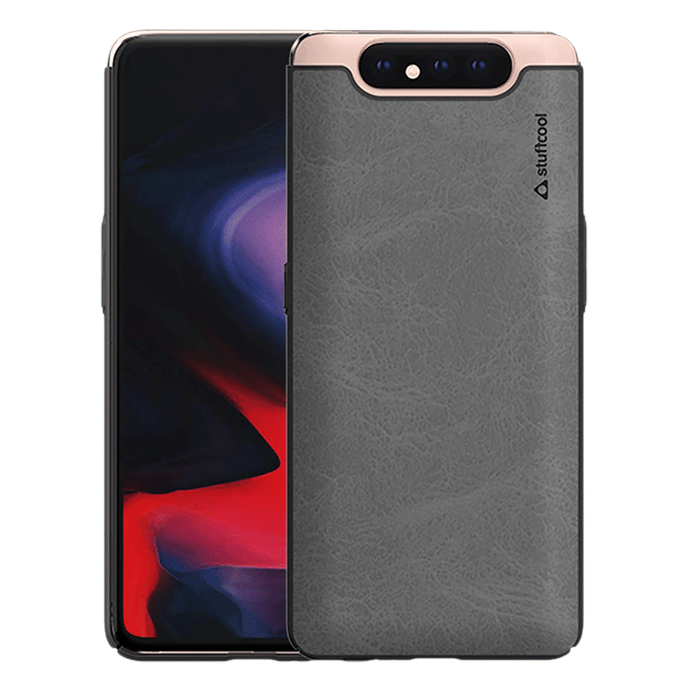 stuffcool Rego PU Leather Back Cover for SAMSUNG Galaxy A80 (Wireless Charging Compatible, Black) stuffcool Rego PU Leather Back Cover for SAMSUNG Galaxy A80 (Wireless Charging Compatible, Black)_1
