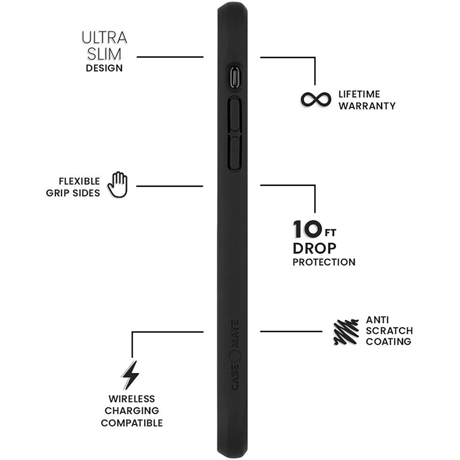 Case-Mate Barely Polycarbonate Back Cover for Apple iPhone 11 Pro Max (Anti Scratch, Black) Case-Mate Barely Polycarbonate Back Cover for Apple iPhone 11 Pro Max (Anti Scratch, Black)_6