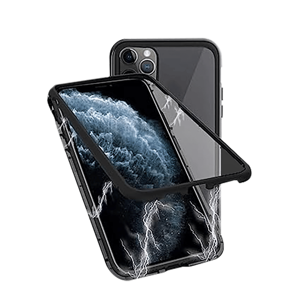 CYGNETT Ozone Tempered Glass & Aluminium Full Case Cover for Apple iPhone 11 Pro (Supports Wireless Charging, Black)_4