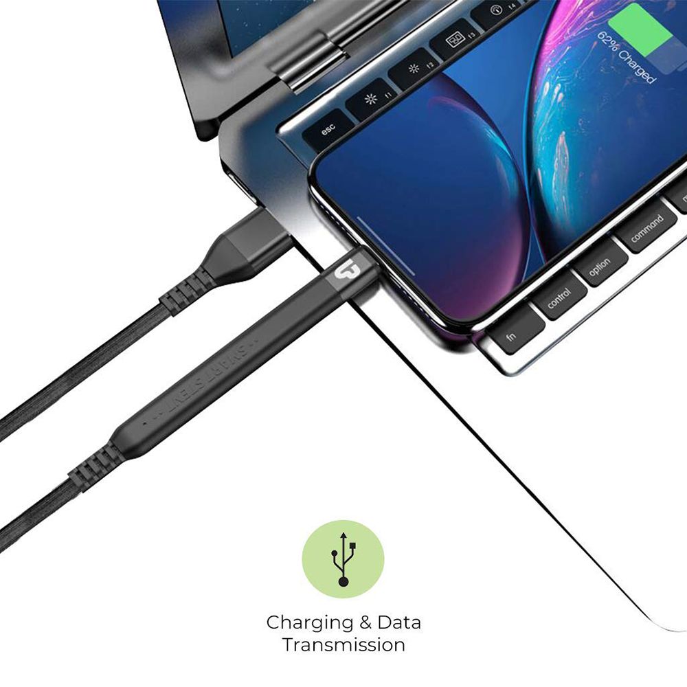 ultraprolink Flex Type A to Type C 3.9 Feet (1.2M) Cable (Tangle Free Flat Wire, Black) ultraprolink Flex Type A to Type C 3.9 Feet (1.2M) Cable (Tangle Free Flat Wire, Black)_4