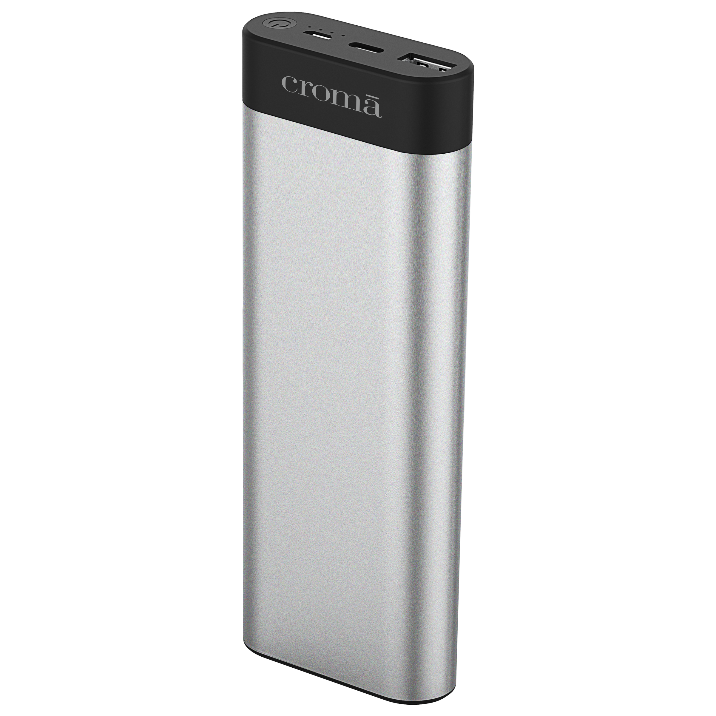 Croma 15600 mAh 45W Fast Charging Power Bank (1 Type C, 1 Micro USB & 1 Type A Ports, Aluminium Casing, Over Charge Protection, Silver)_5