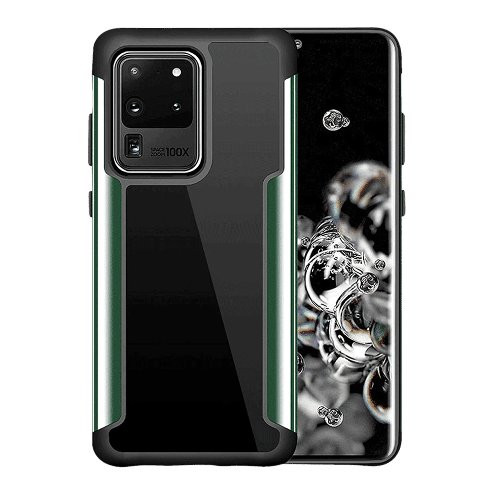 in base Ipak Tuf Polyurethane Back Cover for SAMSUNG Galaxy S20 Ultra (Lightweight, Green with Black) in base Ipak Tuf Polyurethane Back Cover for SAMSUNG Galaxy S20 Ultra (Lightweight, Green with Black)_1