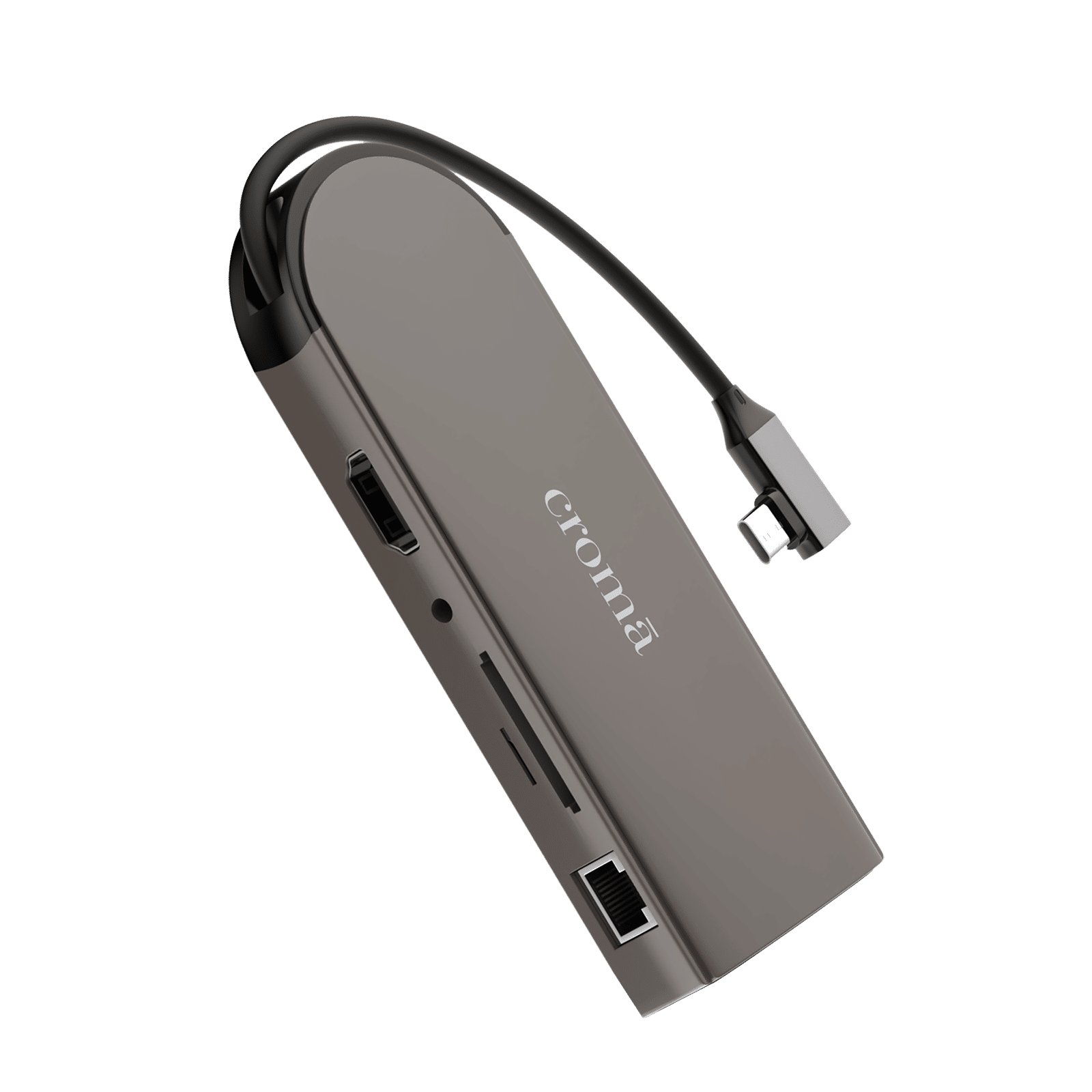 Croma 10-in-1 USB 3.0 Type C to USB 3.0 Type C, USB 3.0 Type A, SD Card Slot, TF Card Reader, RJ45, VGA Port, HDMI, 3.5mm Stereo Multi-Port Hub (High Speed Transfer Data, Silver) Croma 10-in-1 USB 3.0 Type C to USB 3.0 Type C, USB 3.0 Type A, SD Card Slot, TF Card Reader, RJ45, VGA Port, HDMI, 3.5mm Stereo Multi-Port Hub (High Speed Transfer Data, Silver)_1