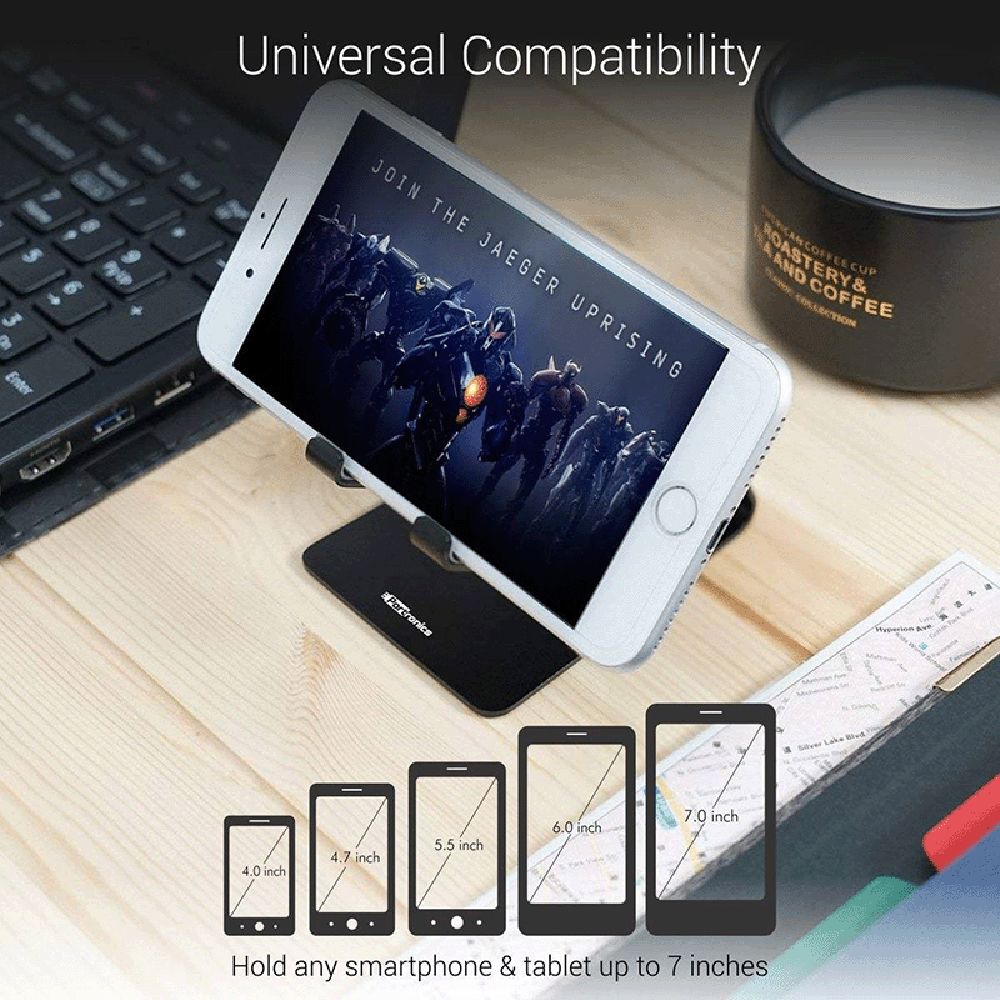 PORTRONICS MoDesk Universal Stainless Steel Phone Holder (POR 122, Black) PORTRONICS MoDesk Universal Stainless Steel Phone Holder (POR 122, Black)_8