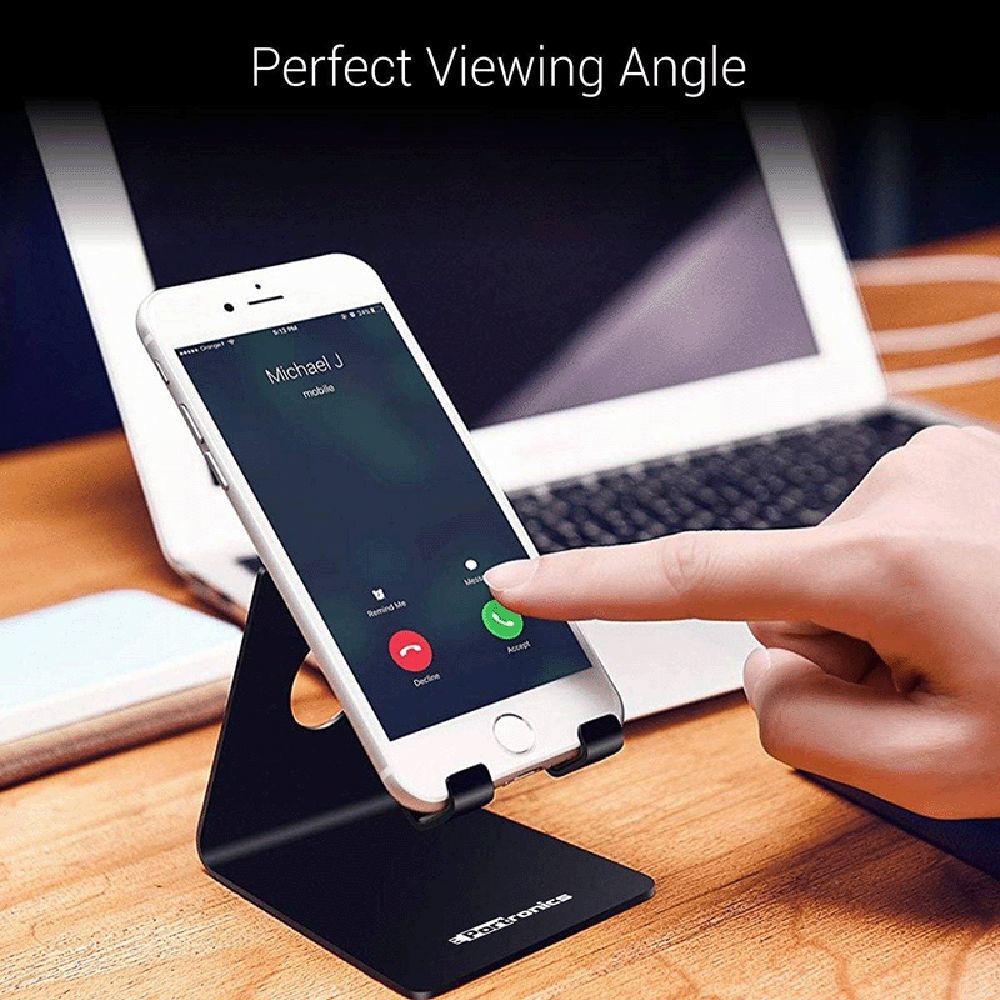PORTRONICS MoDesk Universal Stainless Steel Phone Holder (POR 122, Black) PORTRONICS MoDesk Universal Stainless Steel Phone Holder (POR 122, Black)_9