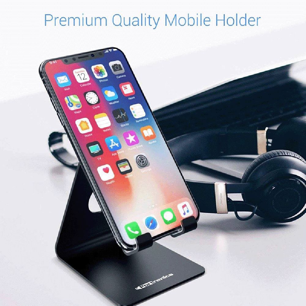 PORTRONICS MoDesk Universal Stainless Steel Phone Holder (POR 122, Black) PORTRONICS MoDesk Universal Stainless Steel Phone Holder (POR 122, Black)_4