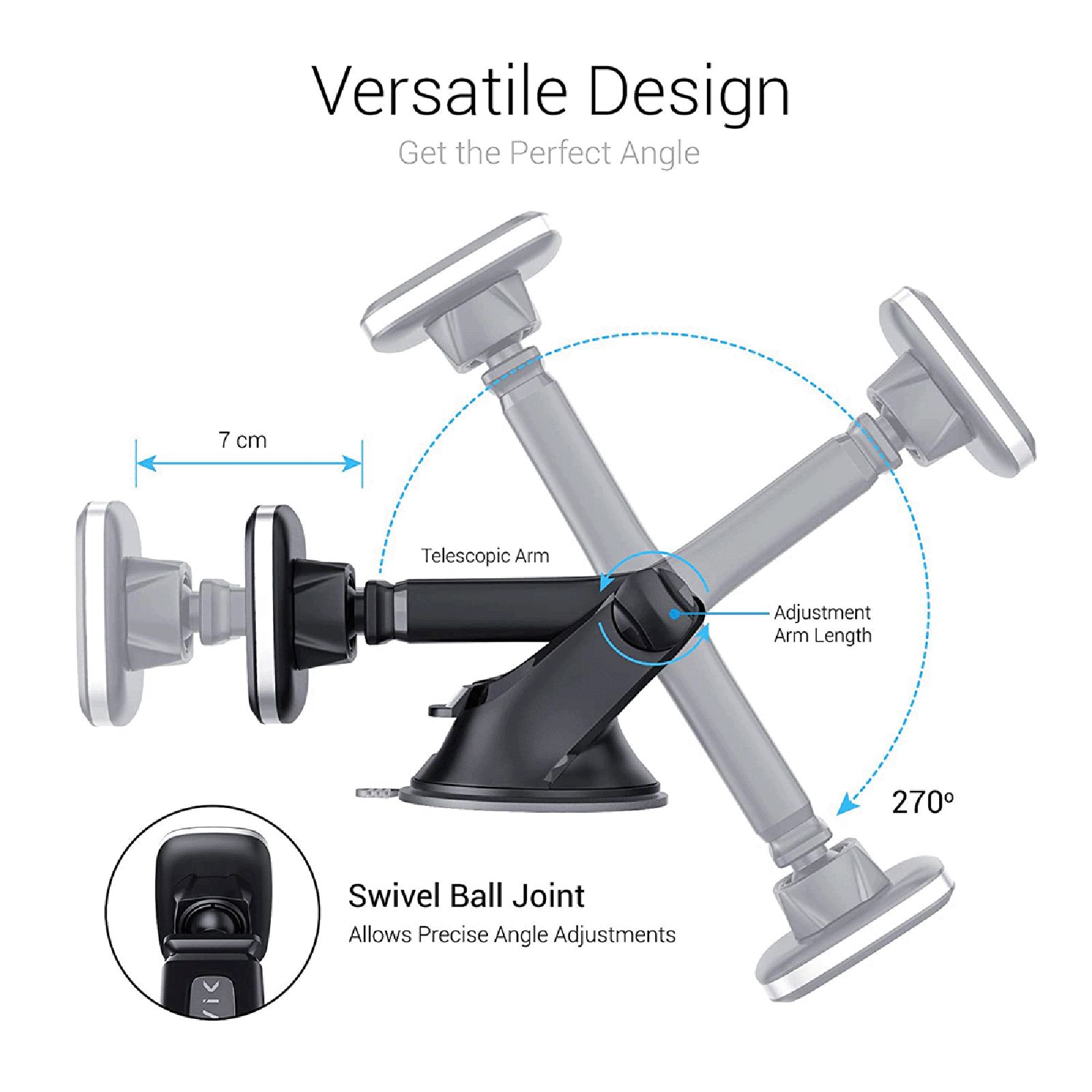 SKYVIK Truhold Windshield Magnetic Mobile Holder (Car, CM-WM01, Black)_9