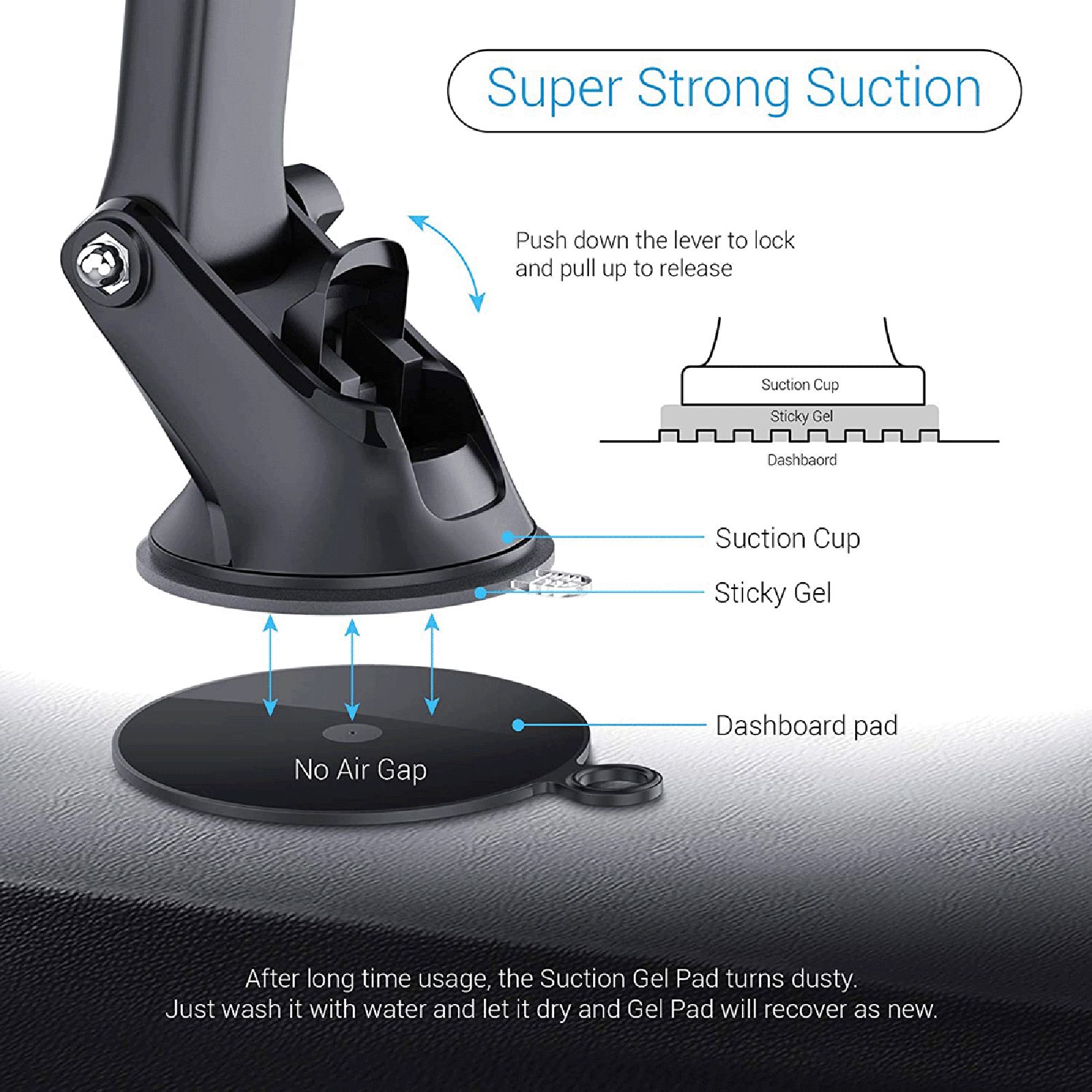 SKYVIK Truhold Windshield Magnetic Mobile Holder (Car, CM-WM01, Black)_12