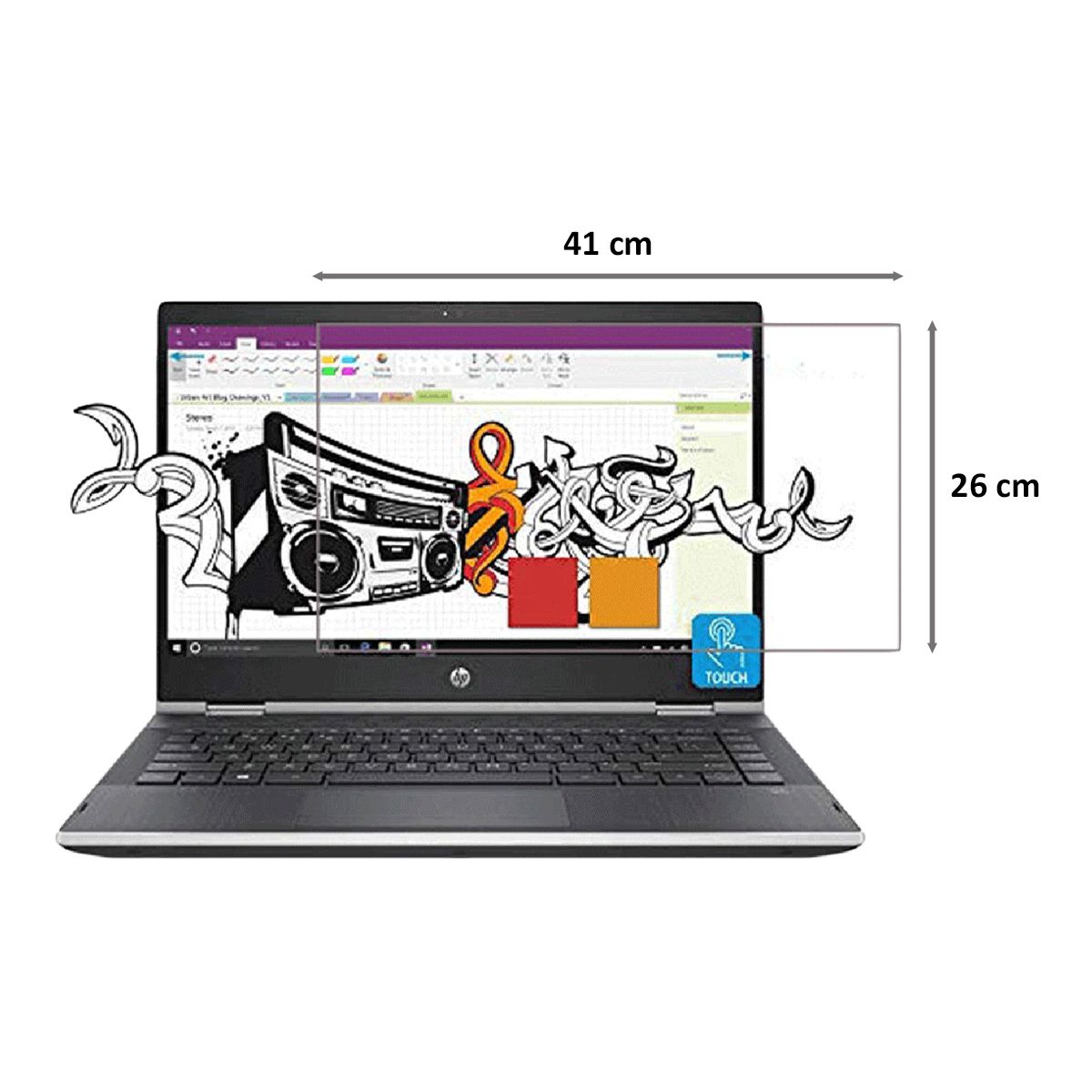 scratchgard Screen Guard For 14 Inch Laptop (Air-Bubble Proof, LT - 14''/14" Wide, Transparent)_2