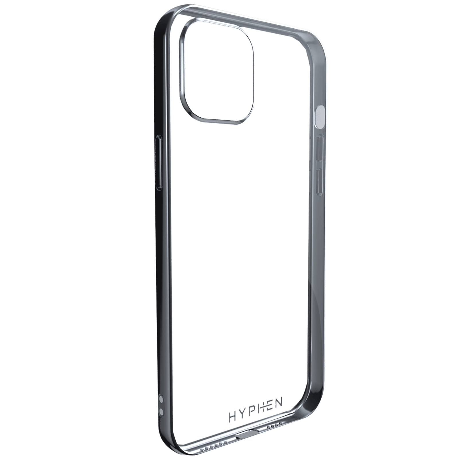HYPHEN Frame TPU & Plastic Back Cover for Apple iPhone 12 Pro Max (Supports Wireless Charging, Silver) HYPHEN Frame TPU & Plastic Back Cover for Apple iPhone 12 Pro Max (Supports Wireless Charging, Silver)_4