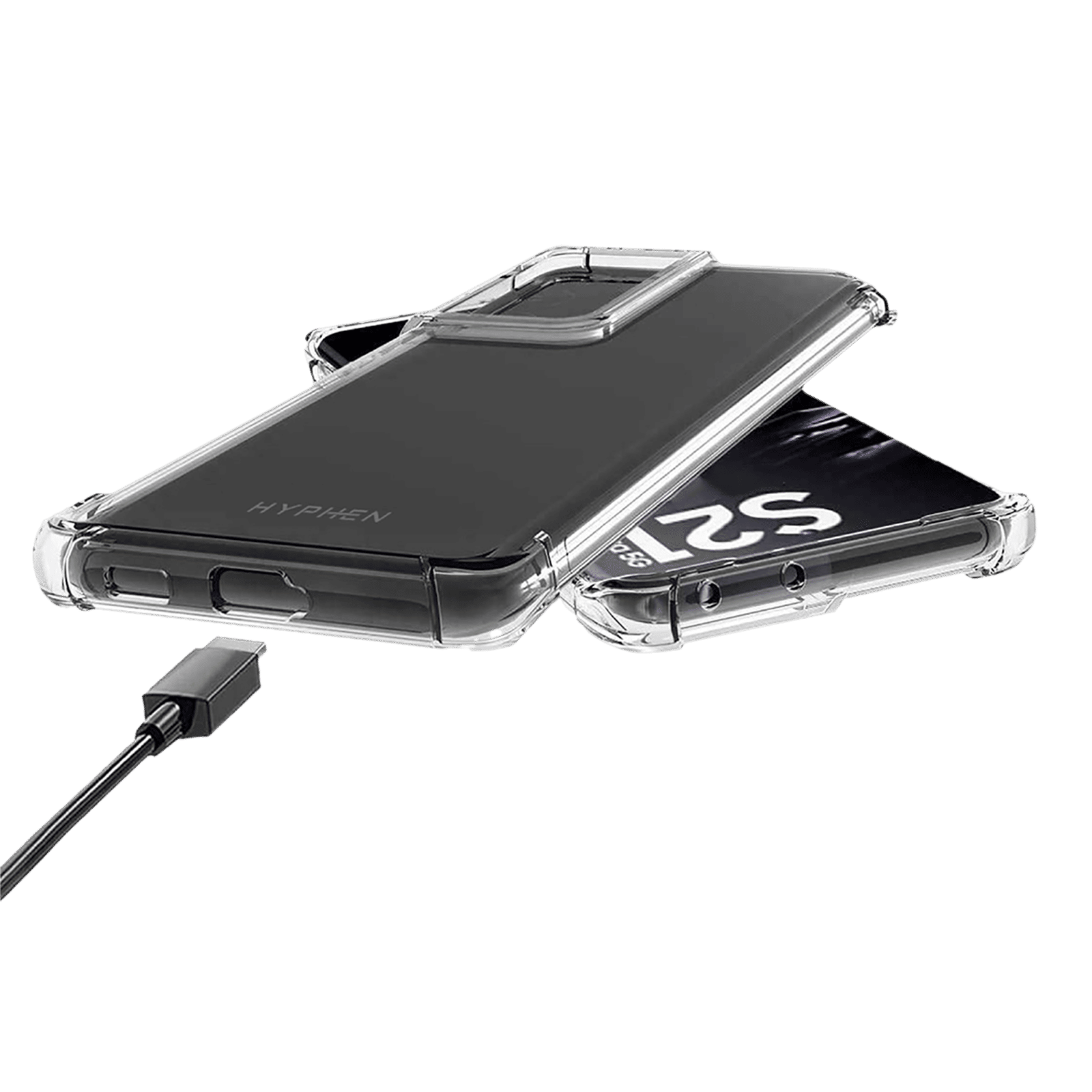 HYPHEN HPC-DCS210474 Soft TPU Back Cover for SAMSUNG S21 Ultra (Drop Protection, Clear)_10