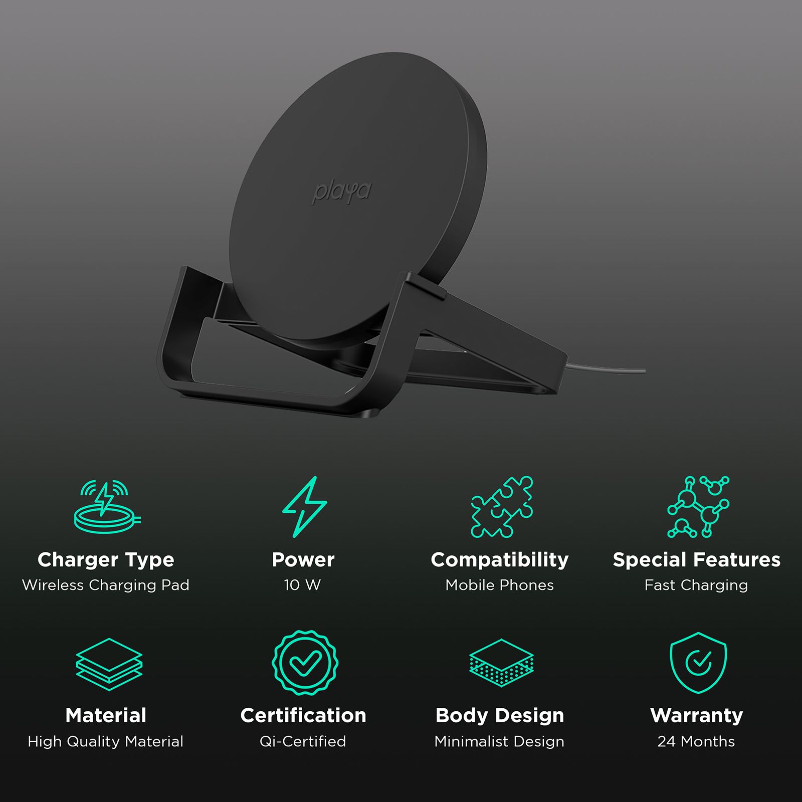 belkin PW0005YZC1-PBB 10W Wireless Charging Pad for iOS, Android (Qi Certified,, Fast Charging, Black) belkin PW0005YZC1-PBB 10W Wireless Charging Pad for iOS, Android (Qi Certified,, Fast Charging, Black)_2