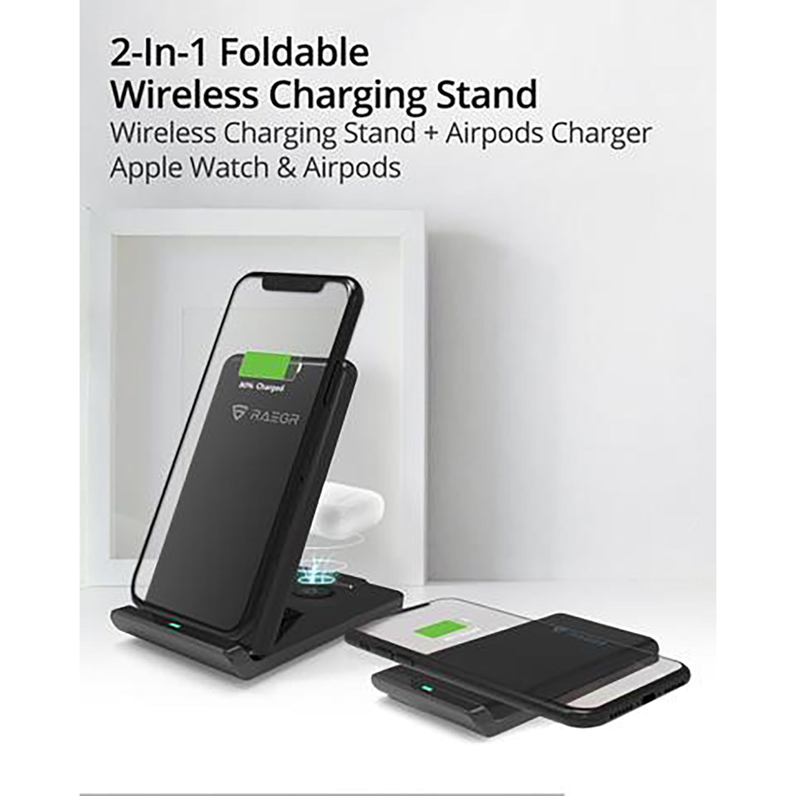 RAEGR Arc 1100 10W Wireless Charger for iOS and Android (Qi Certified, Over Voltage Protection, Sandstone Black) RAEGR Arc 1100 10W Wireless Charger for iOS and Android (Qi Certified, Over Voltage Protection, Sandstone Black)_10