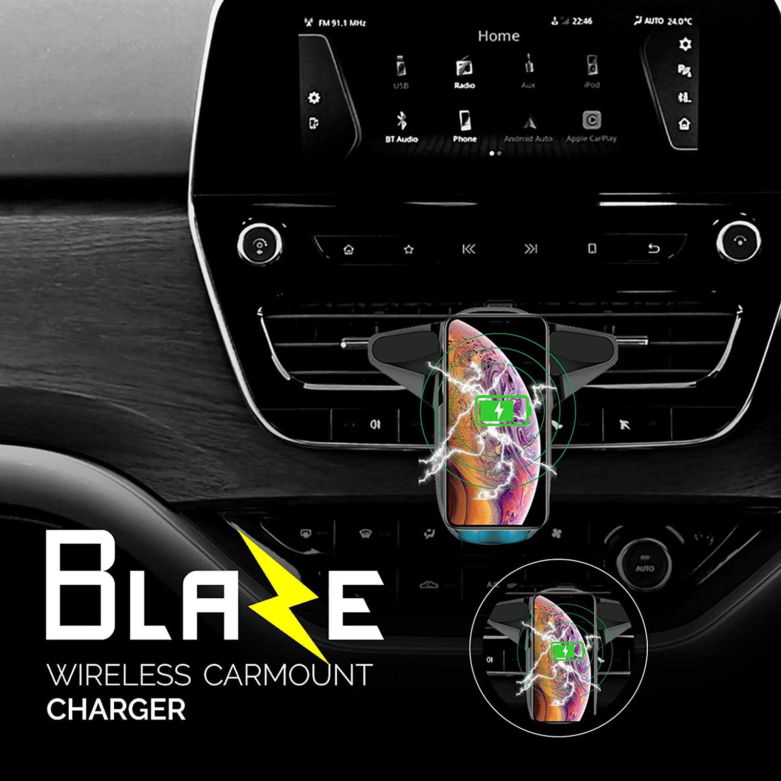 Trovo TWH-100 10W Micro USB Fast Car Charger (Adapter Only, 360 Degree Rotatable, Black)_6