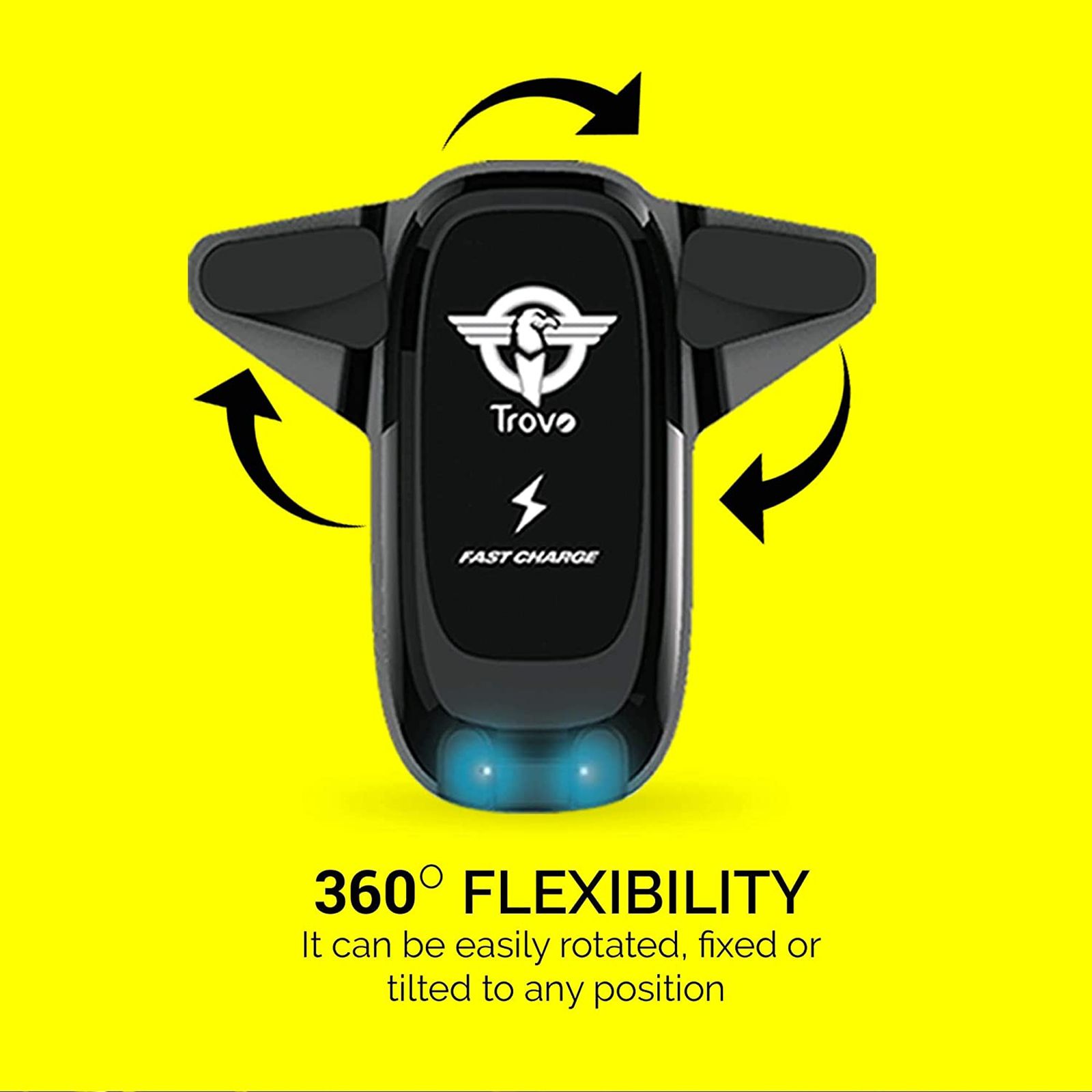Trovo TWH-100 10W Micro USB Fast Car Charger (Adapter Only, 360 Degree Rotatable, Black)_3