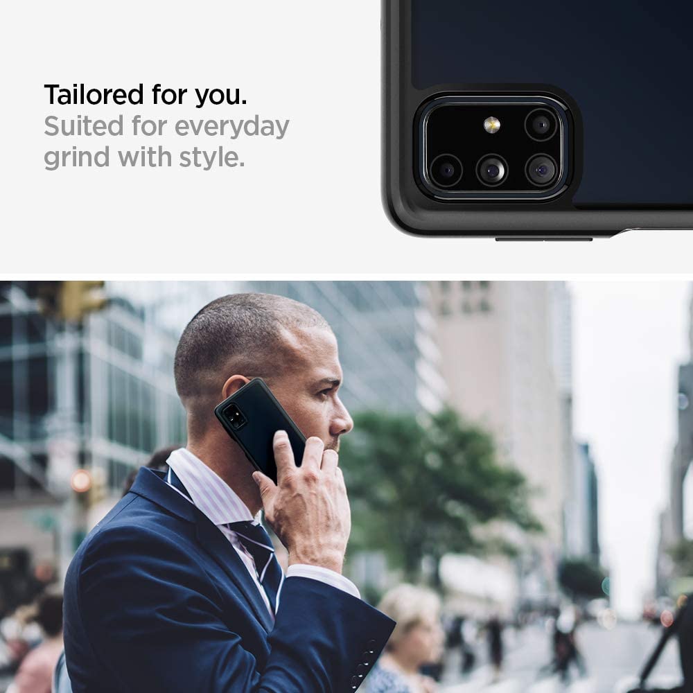 spigen Ultra Hybrid Hard Polycarbonate & TPU Back Cover for SAMSUNG Galaxy M51 (Air Cushion Technology, Black) spigen Ultra Hybrid Hard Polycarbonate & TPU Back Cover for SAMSUNG Galaxy M51 (Air Cushion Technology, Black)_3