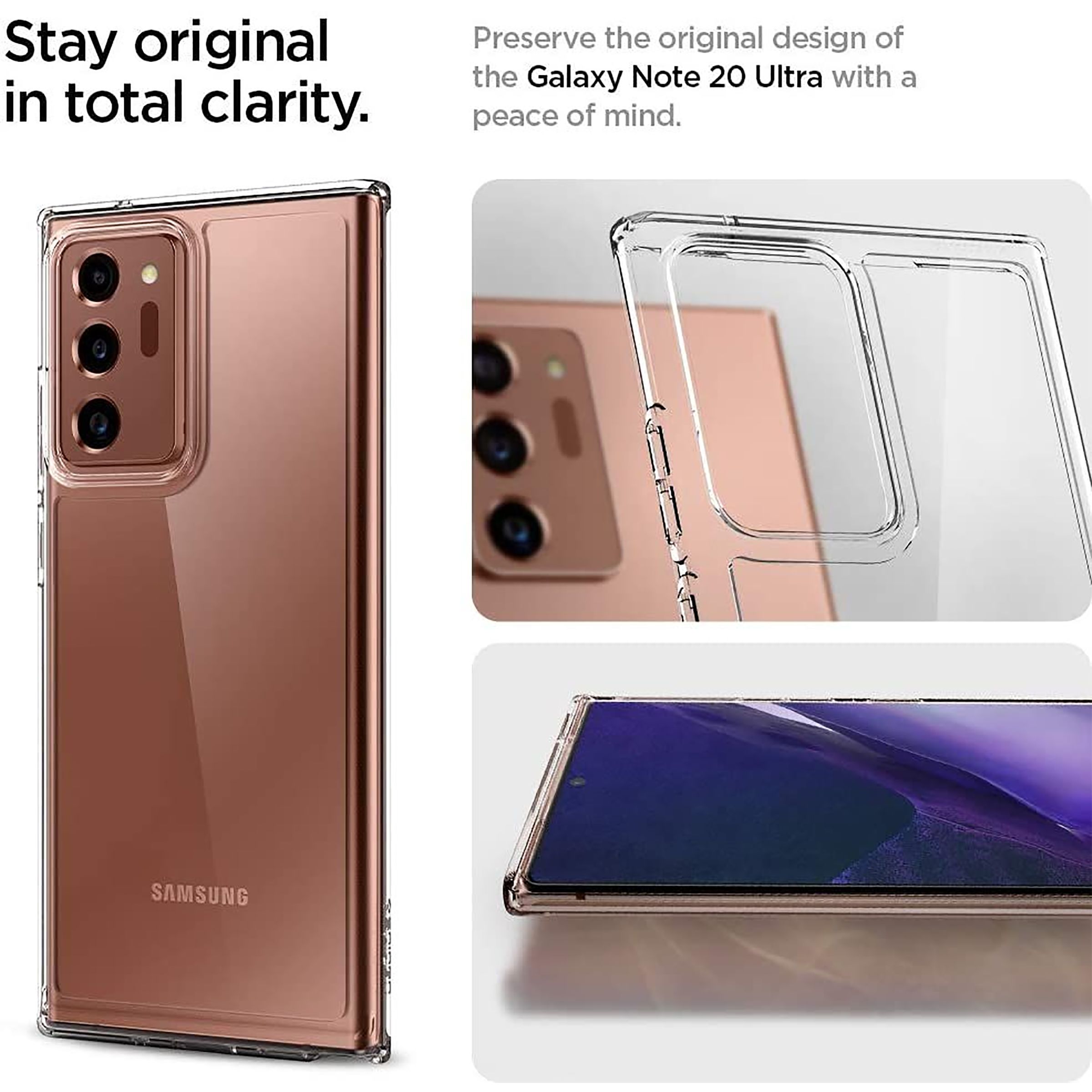 spigen Back Cover for SAMSUNG Galaxy Note 20 Ultra (Wireless Charging Compatible, Crystal) spigen Back Cover for SAMSUNG Galaxy Note 20 Ultra (Wireless Charging Compatible, Crystal)_6