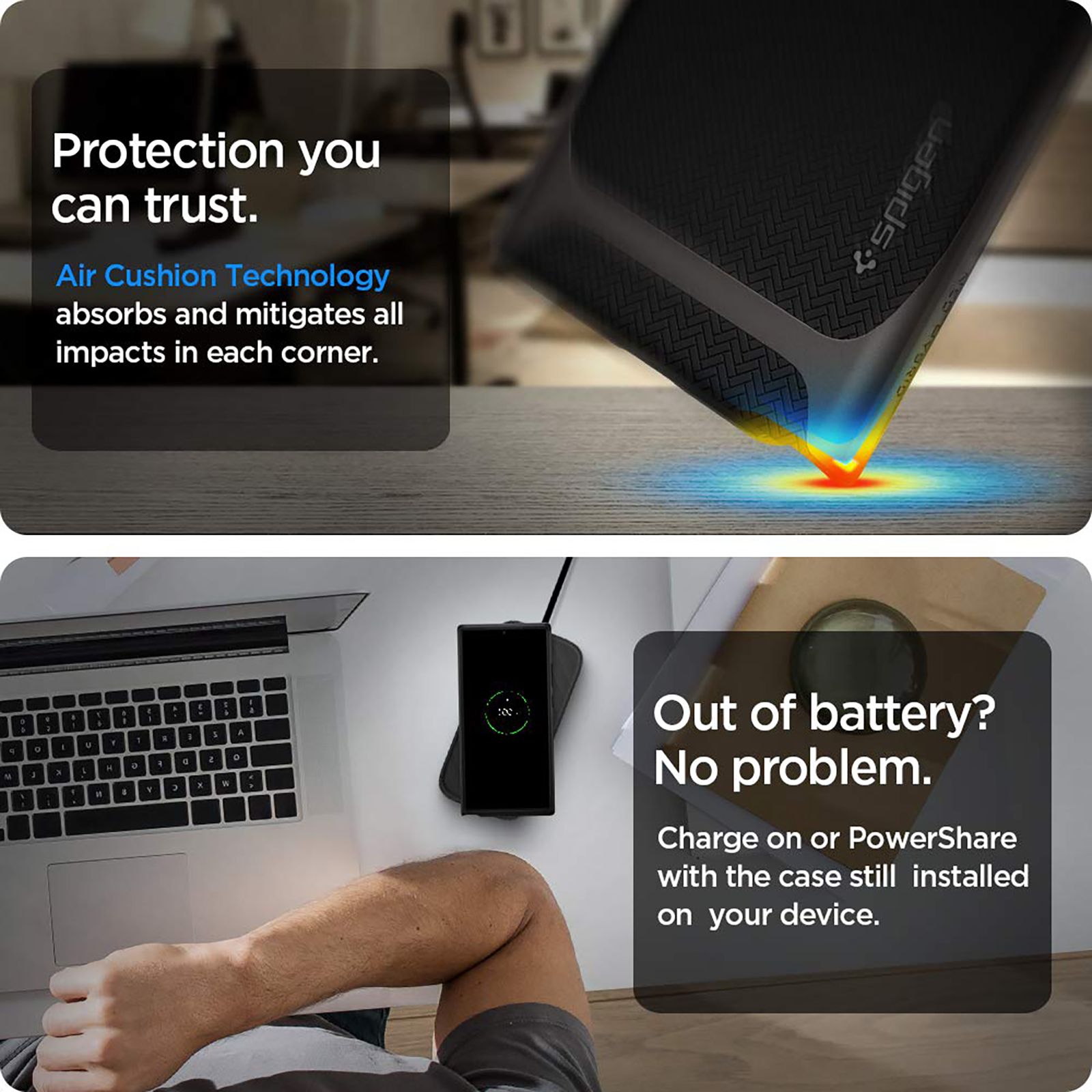 spigen Neo Hybrid TPU & Polycarbonate Back Cover for SAMSUNG Galaxy Note 20 Ultra (Air Cushion Technology, Gunmetal)_7