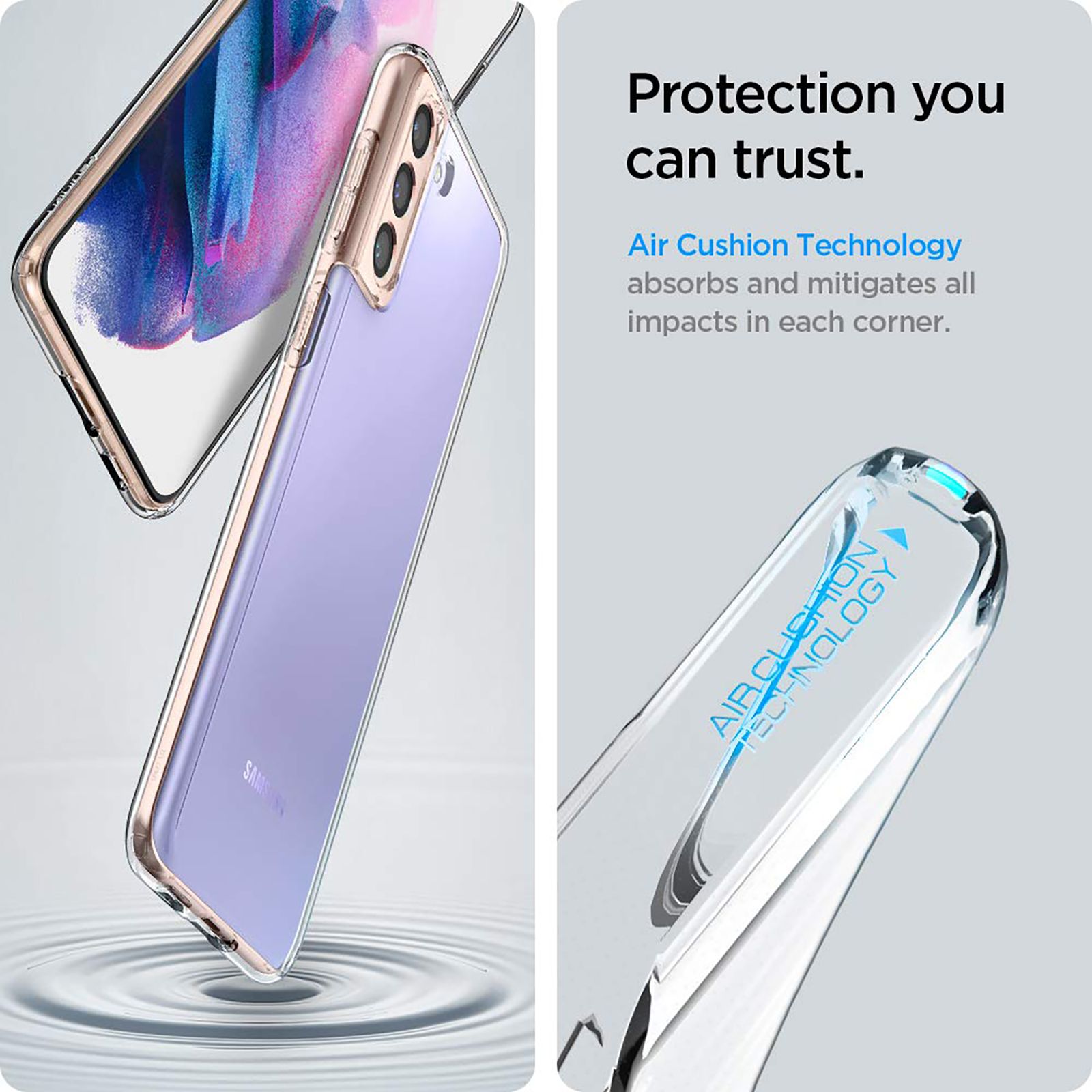 spigen Crystal Flex TPU Back Cover for Samsung Galaxy S21 (Slim Protection, Clear) spigen Crystal Flex TPU Back Cover for Samsung Galaxy S21 (Slim Protection, Clear)_8
