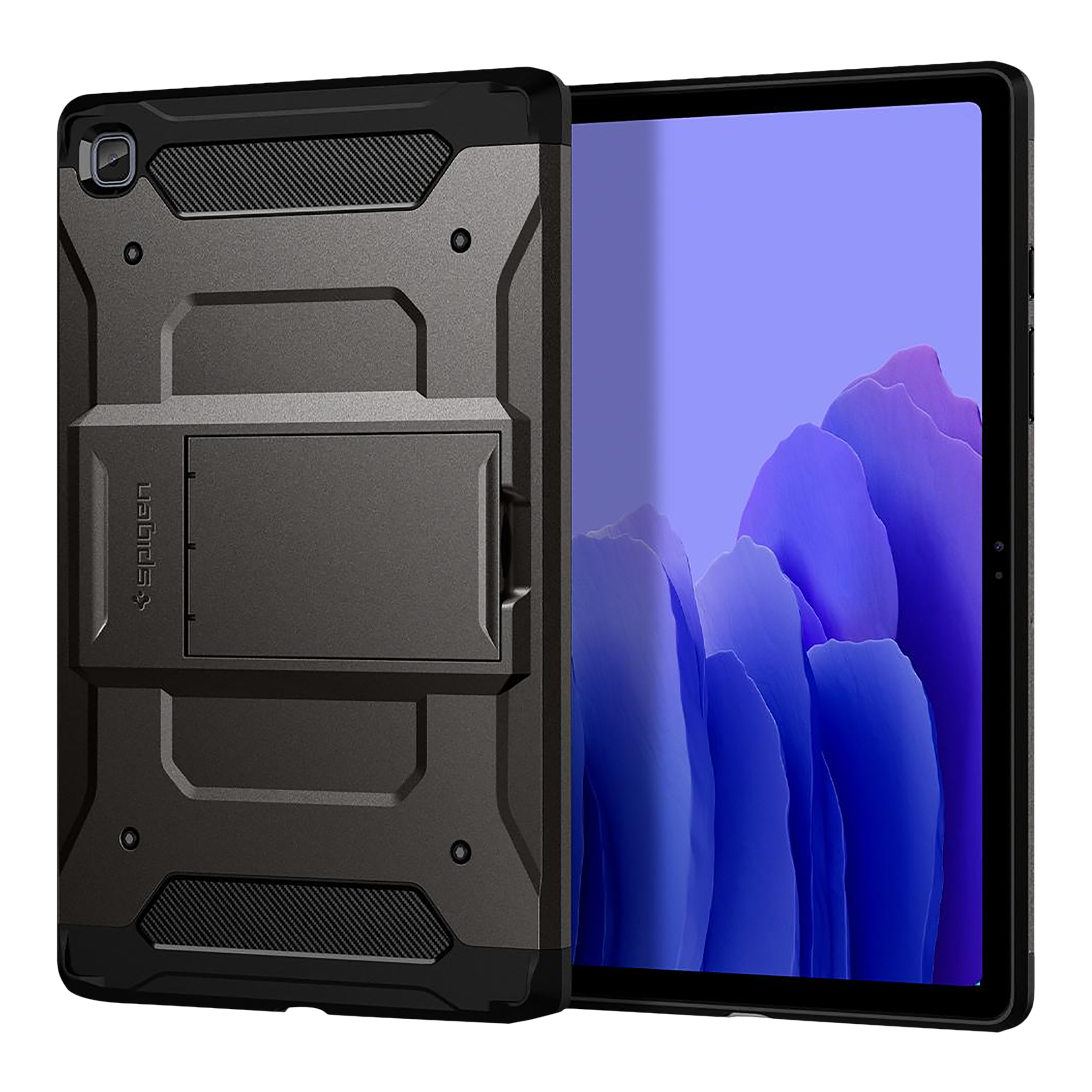 spigen Tough Armor Pro Polycarbonate Back Cover for SAMSUNG Galaxy Tab A7 (Shock Absorbent, Gunmetal) spigen Tough Armor Pro Polycarbonate Back Cover for SAMSUNG Galaxy Tab A7 (Shock Absorbent, Gunmetal)_1
