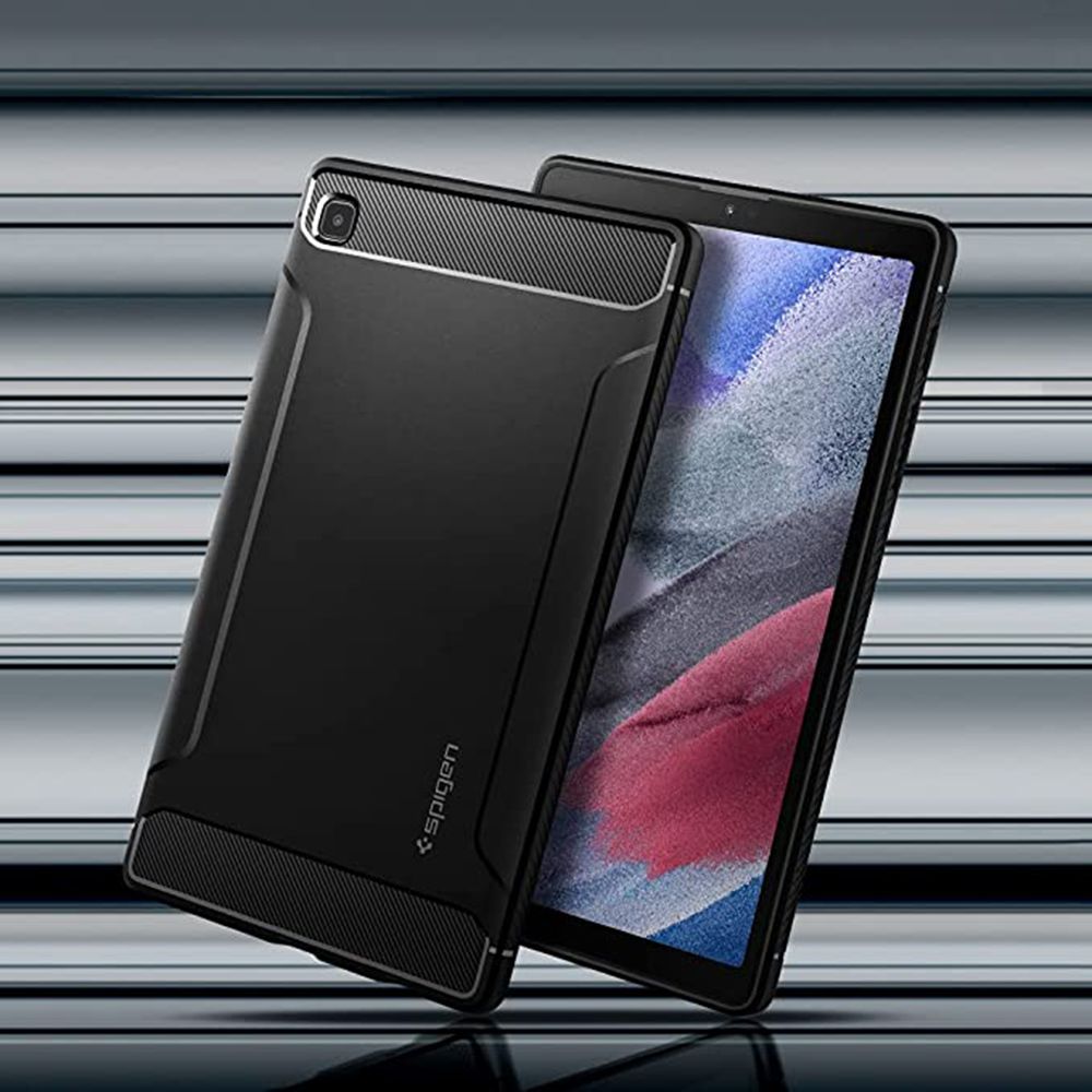 spigen Rugged Armor TPU Back Cover for SAMSUNG Galaxy Tab A7 Lite (Wireless Charging Compatible, Matte Black) spigen Rugged Armor TPU Back Cover for SAMSUNG Galaxy Tab A7 Lite (Wireless Charging Compatible, Matte Black)_8