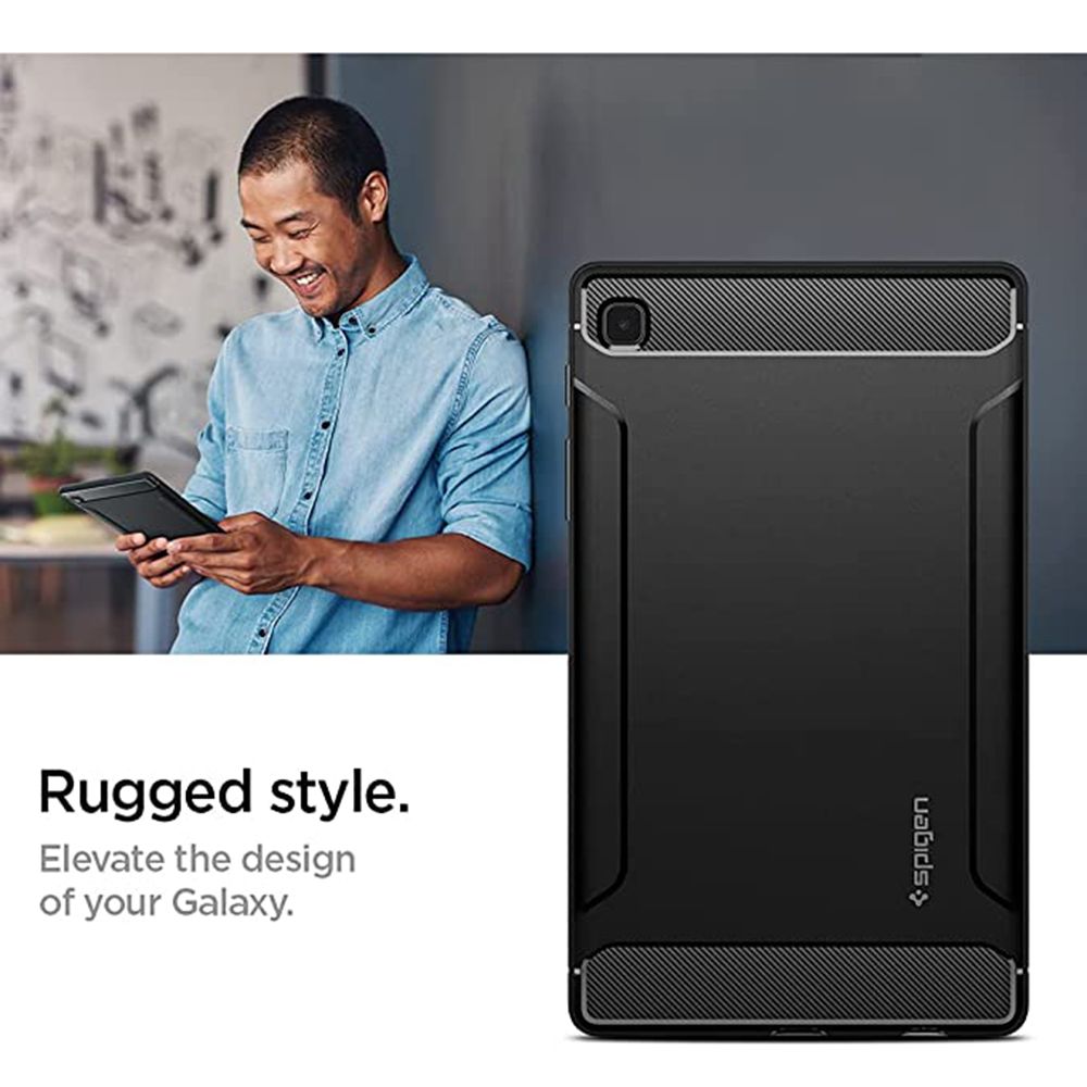 spigen Rugged Armor TPU Back Cover for SAMSUNG Galaxy Tab A7 Lite (Wireless Charging Compatible, Matte Black) spigen Rugged Armor TPU Back Cover for SAMSUNG Galaxy Tab A7 Lite (Wireless Charging Compatible, Matte Black)_9