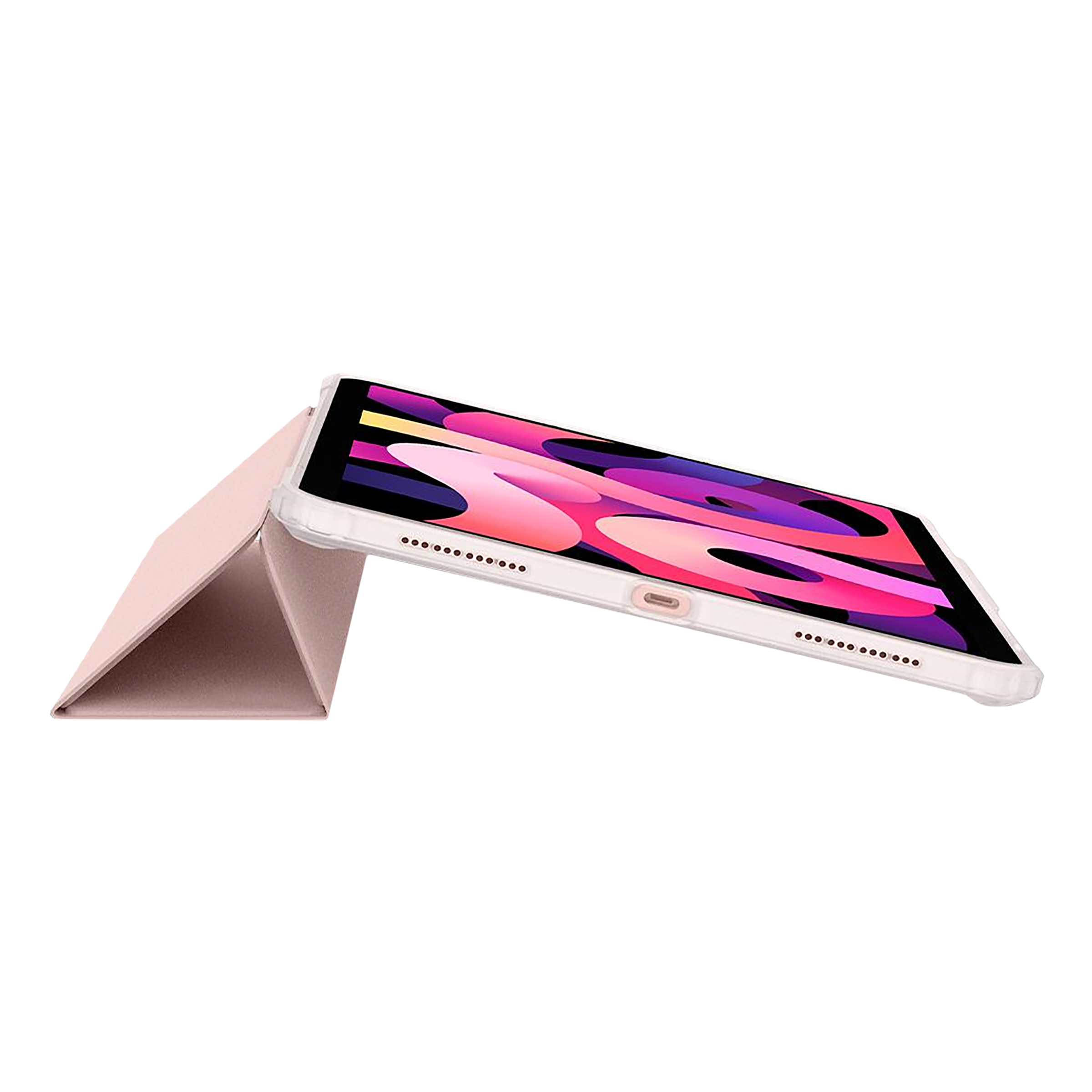 spigen Ultra Hybrid Pro Polycarbonate Flip Cover for Apple iPad Air 10.9 Inch (Apple Pencil Functions, Rose Gold)_12