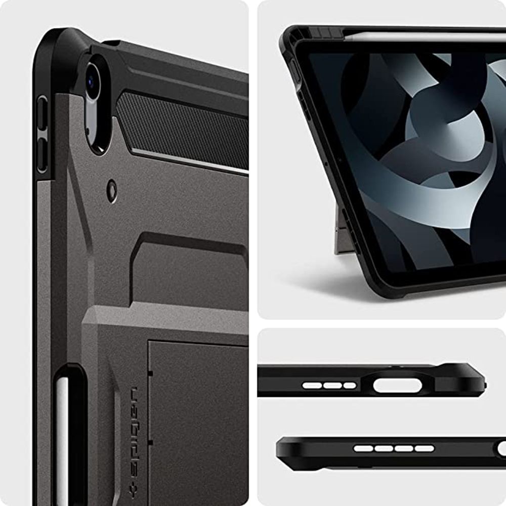spigen Tough Armor Pro Polycarbonate Back Cover for Apple iPad Air 10.9 Inch (Raised Edges, Gunmetal) spigen Tough Armor Pro Polycarbonate Back Cover for Apple iPad Air 10.9 Inch (Raised Edges, Gunmetal)_8