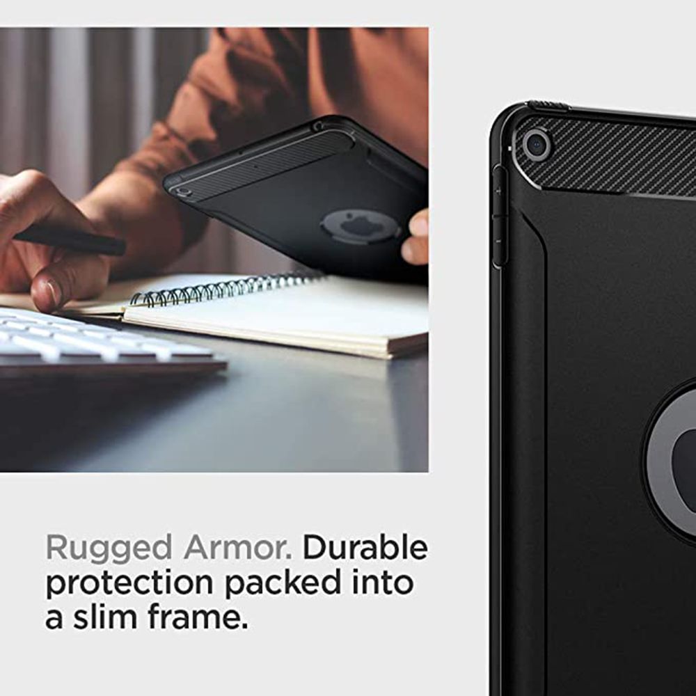spigen Rugged Armor TPU Back Case for Apple iPad Mini 5 (Air Cushion Technology, Black) spigen Rugged Armor TPU Back Case for Apple iPad Mini 5 (Air Cushion Technology, Black)_8