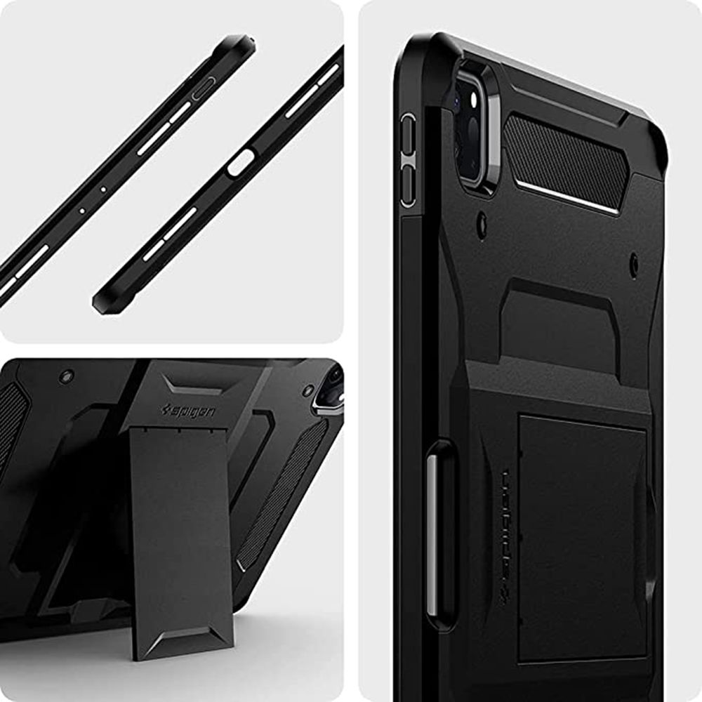 spigen Tough Armor Pro Polycarbonate & Carbon Fiber Back Cover for Apple iPad Pro 11 Inch (Air Cushion Technology, Black) spigen Tough Armor Pro Polycarbonate & Carbon Fiber Back Cover for Apple iPad Pro 11 Inch (Air Cushion Technology, Black)_11