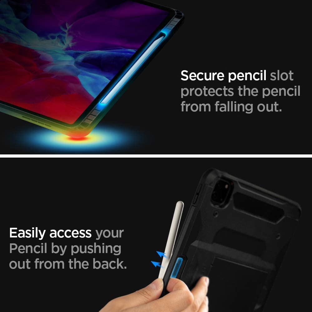spigen Tough Armor Pro Polycarbonate & Carbon Fiber Back Cover for Apple iPad Pro 11 Inch (Air Cushion Technology, Black) spigen Tough Armor Pro Polycarbonate & Carbon Fiber Back Cover for Apple iPad Pro 11 Inch (Air Cushion Technology, Black)_13